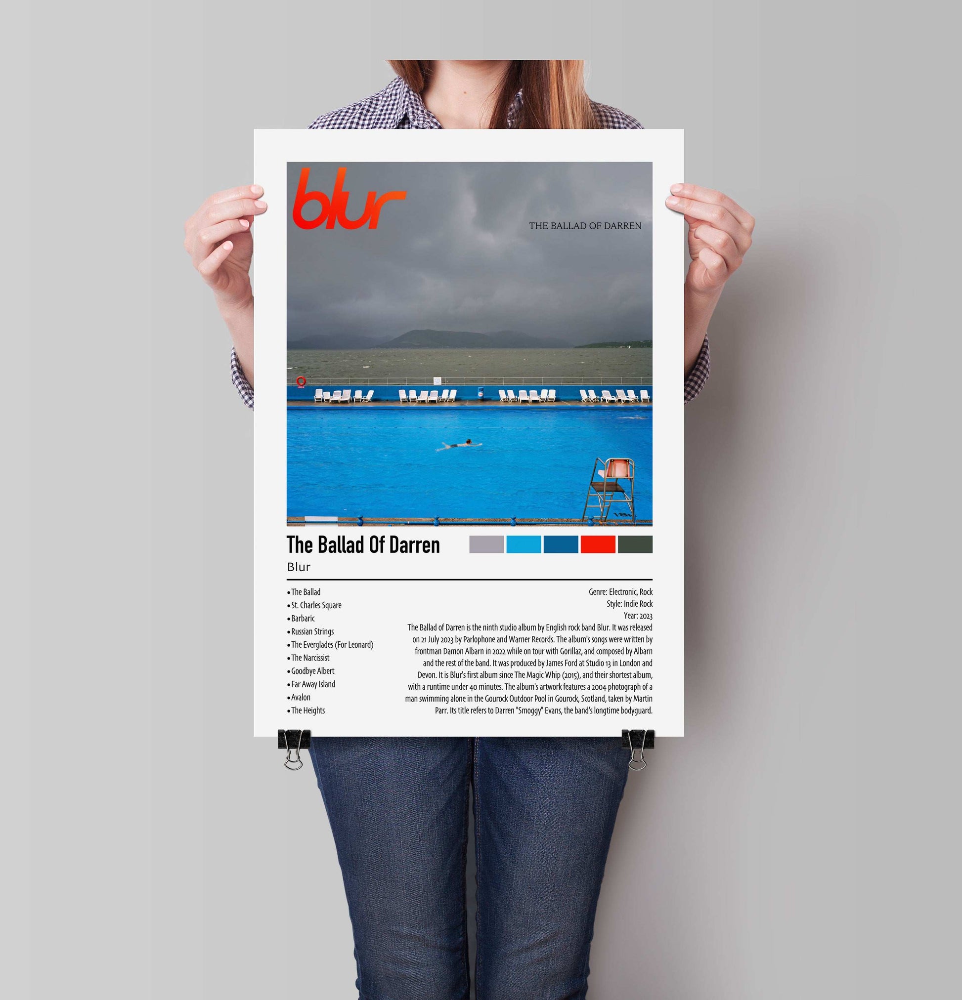 Blur | The Ballad Of Darren| Custom Album Cover Poster Print