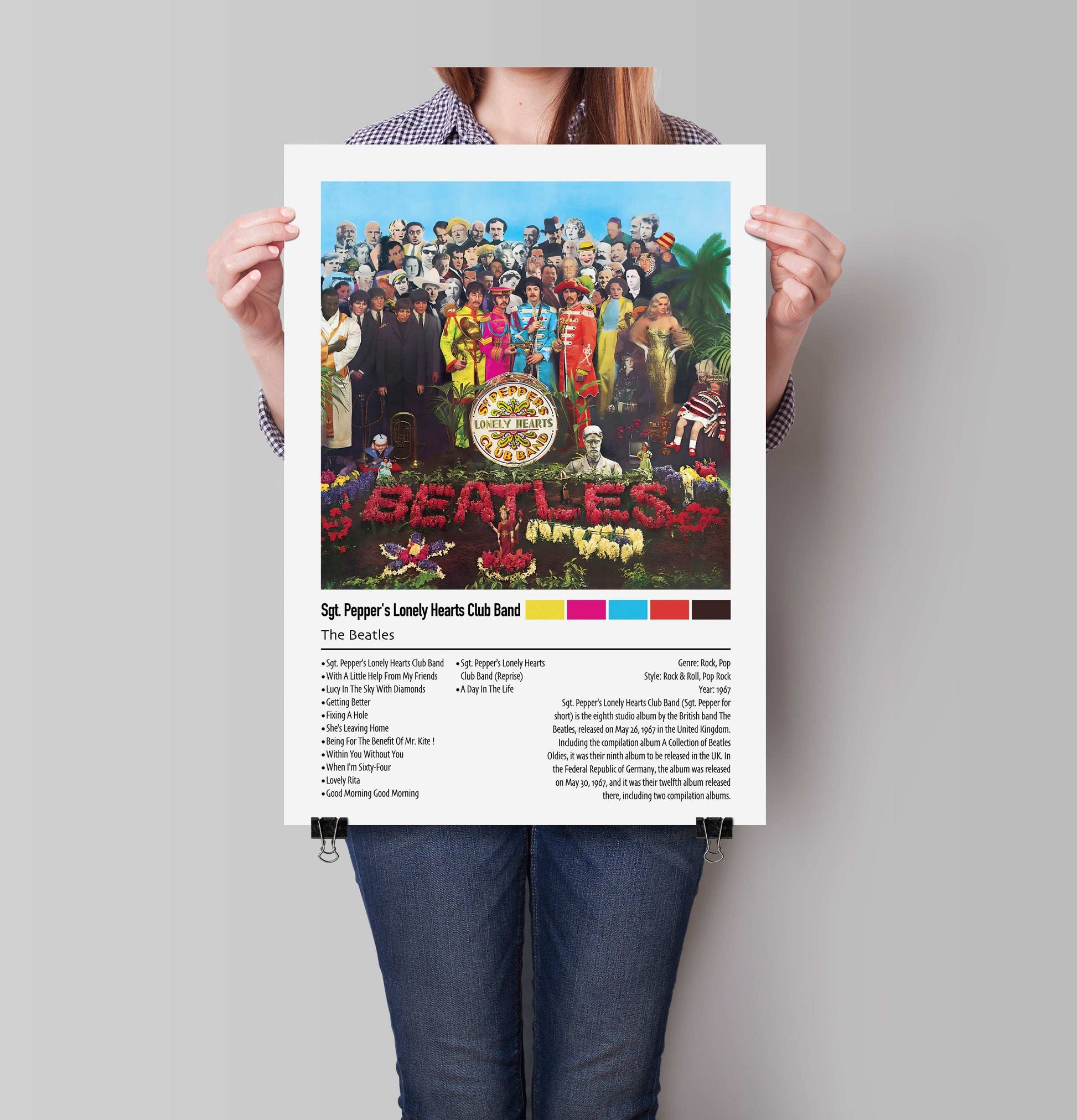 The Beatles | Sgt. Pepper's Lonely Hearts Club Band | Custom Album Cover Poster Print