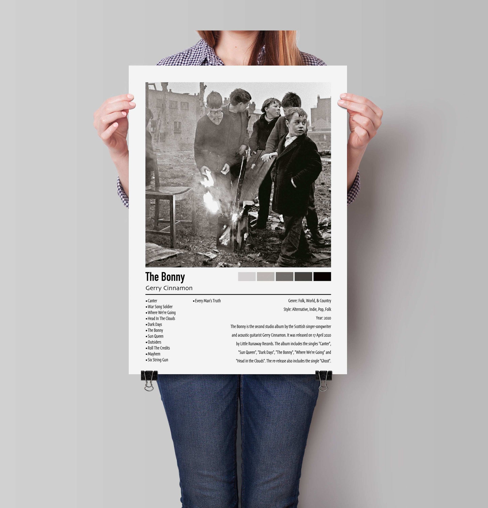 Gerry Cinnamon | The Bonny | Custom Album Cover Poster Print