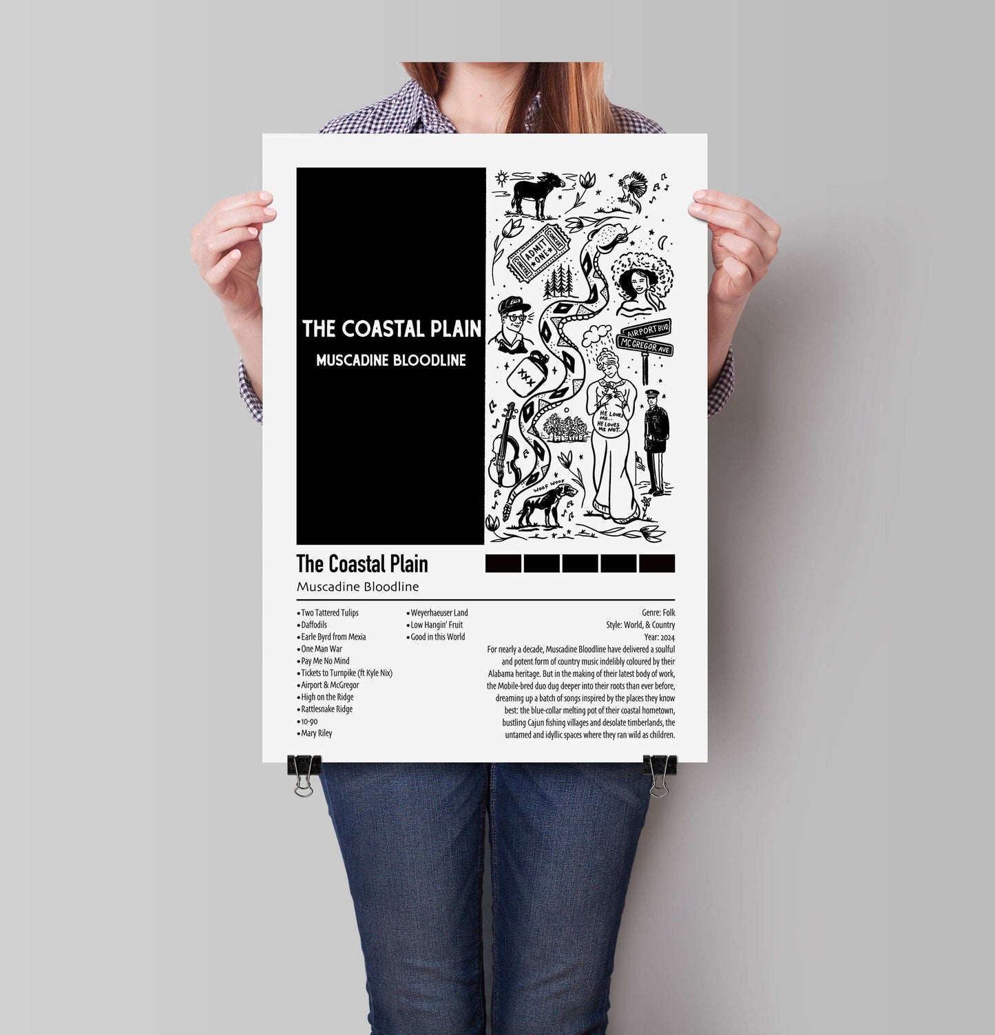 Muscadine Bloodline | The Coastal Plain | Custom Album Cover Poster Print
