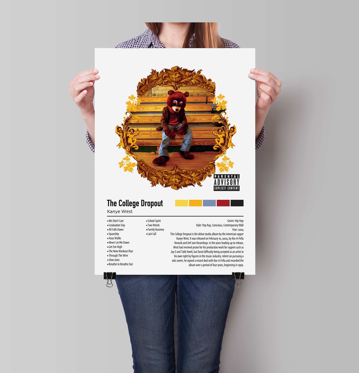 Kanye West | The College Dropout | Custom Album Cover Poster Print