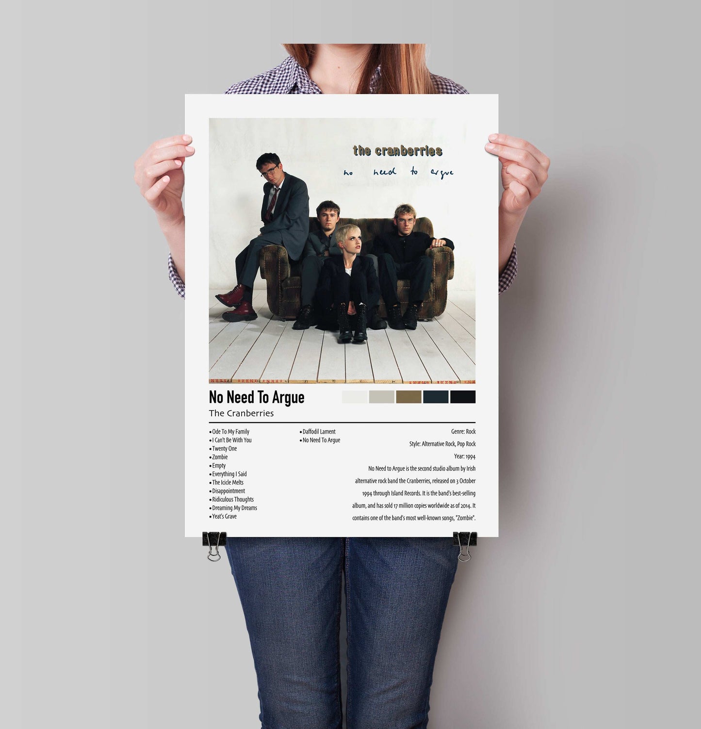 The Cranberries | No Need To Argue | Custom Album Cover Poster Print