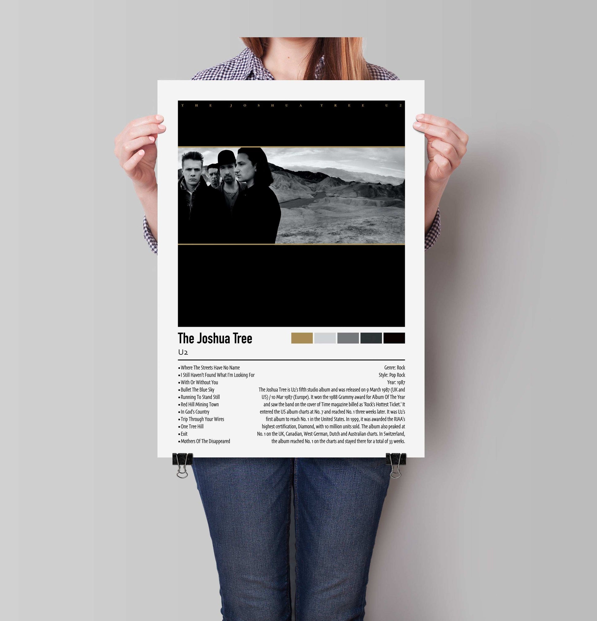U2 | The Joshua Tree | Custom Album Cover Poster Print