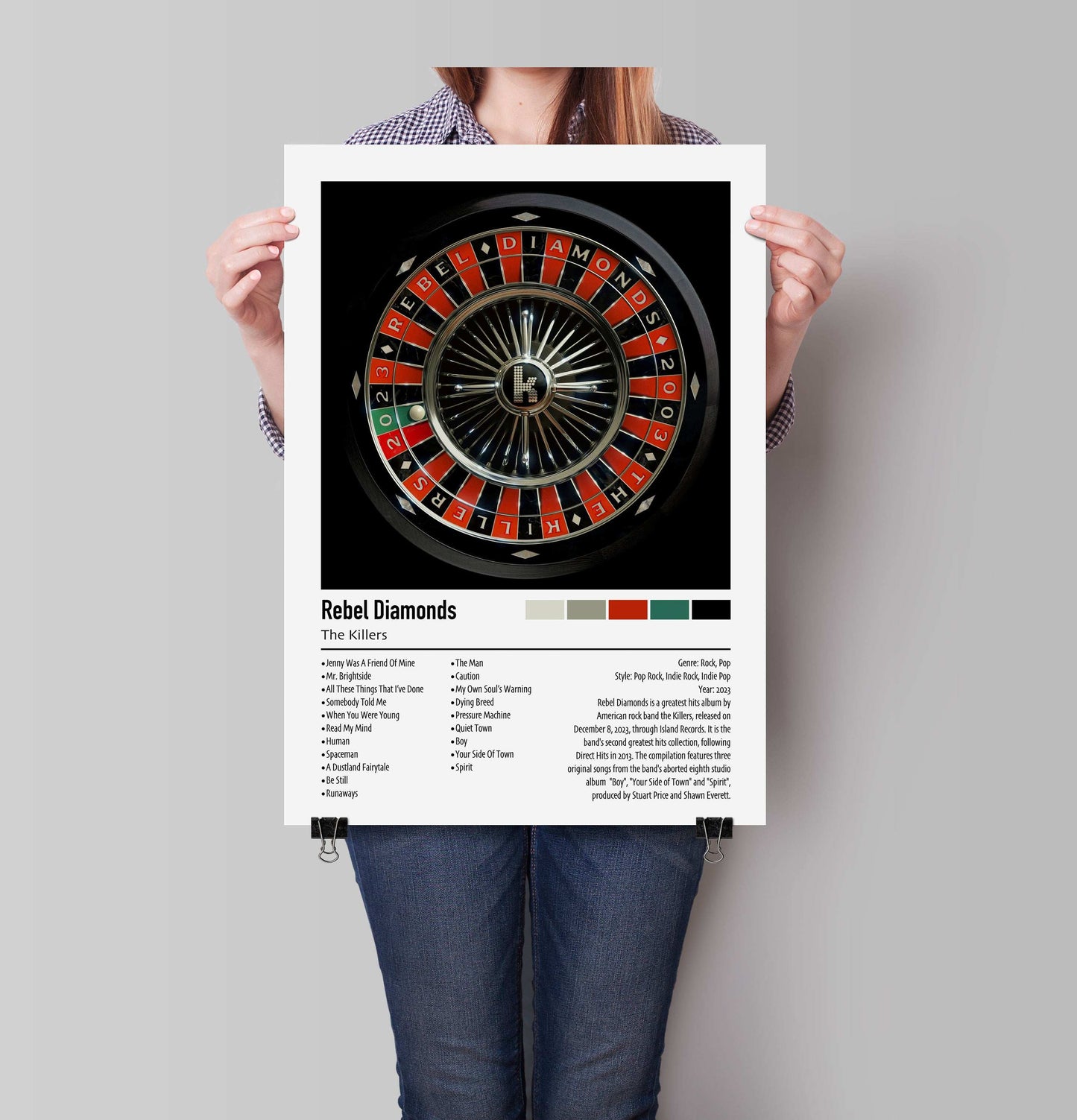 The Killers | Rebel Diamonds | Custom Album Cover Poster Print