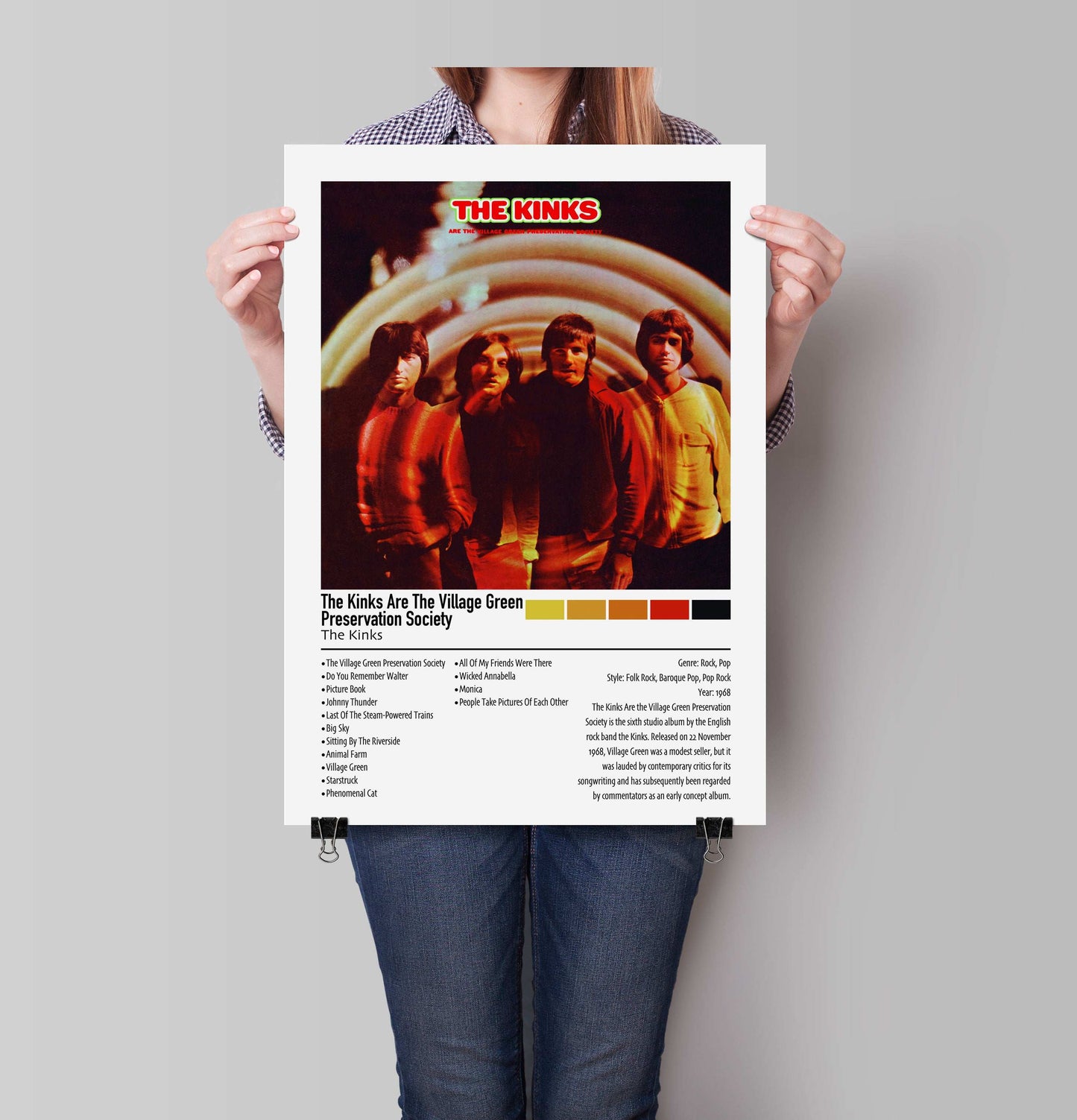 The Kinks | The Kinks Are The Village Green Preservation Society | Custom Album Cover Poster Print