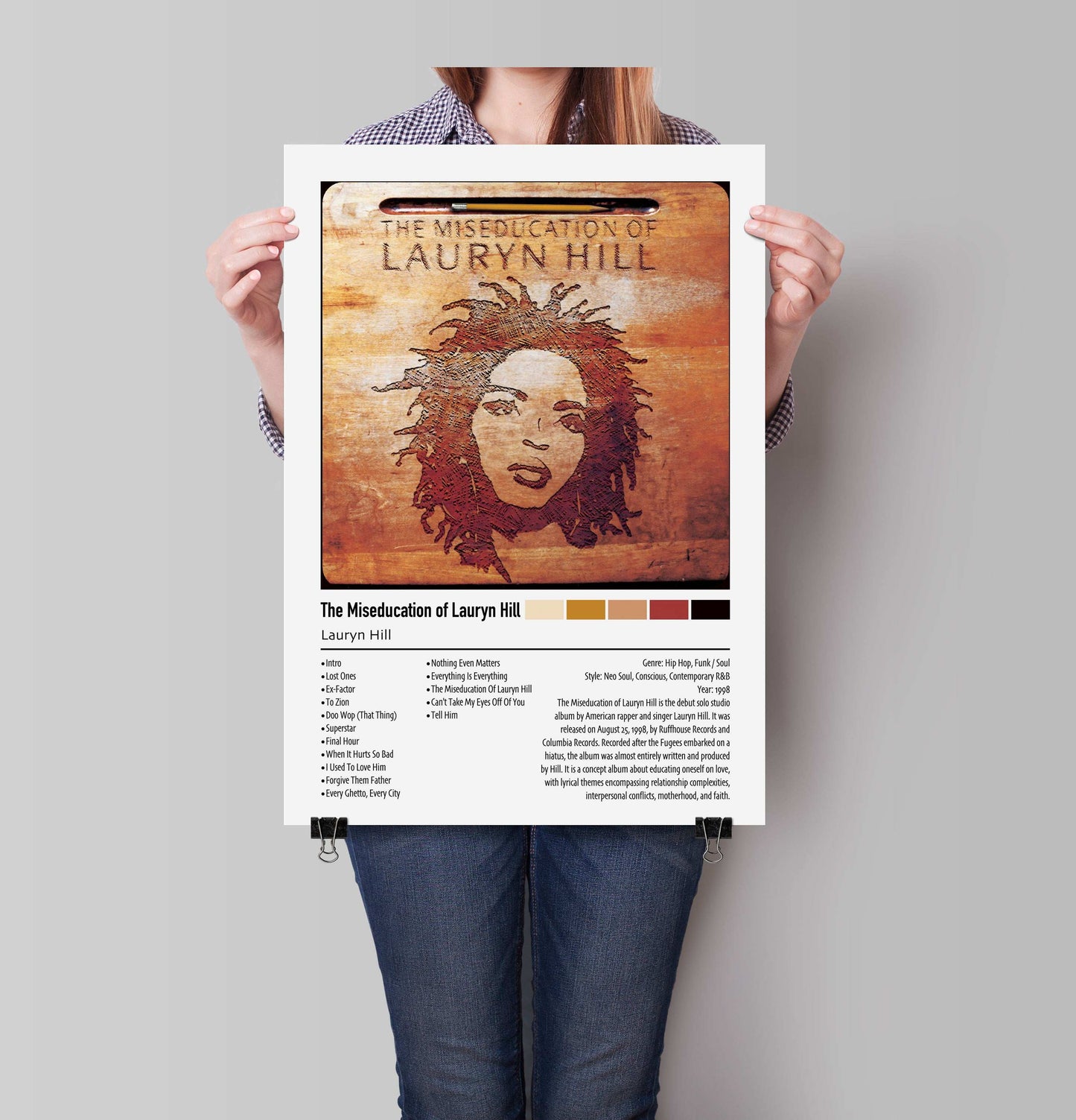 Lauryn Hill | The Miseducation of Lauryn Hill | Custom Album Cover Poster Print