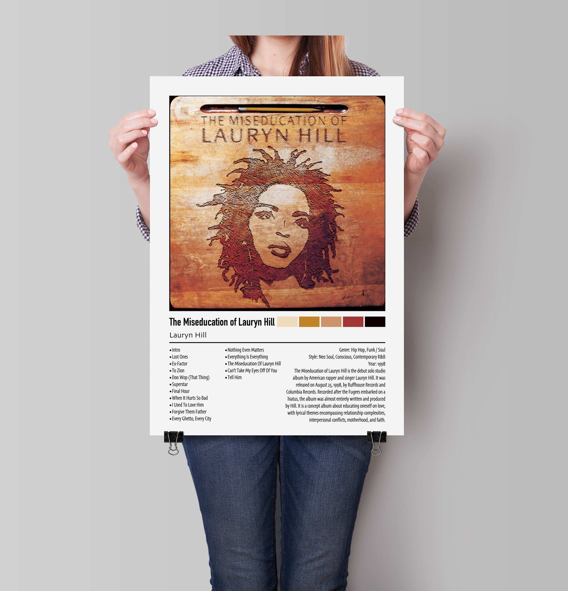 Lauryn Hill | The Miseducation of Lauryn Hill | Custom Album Cover Poster Print