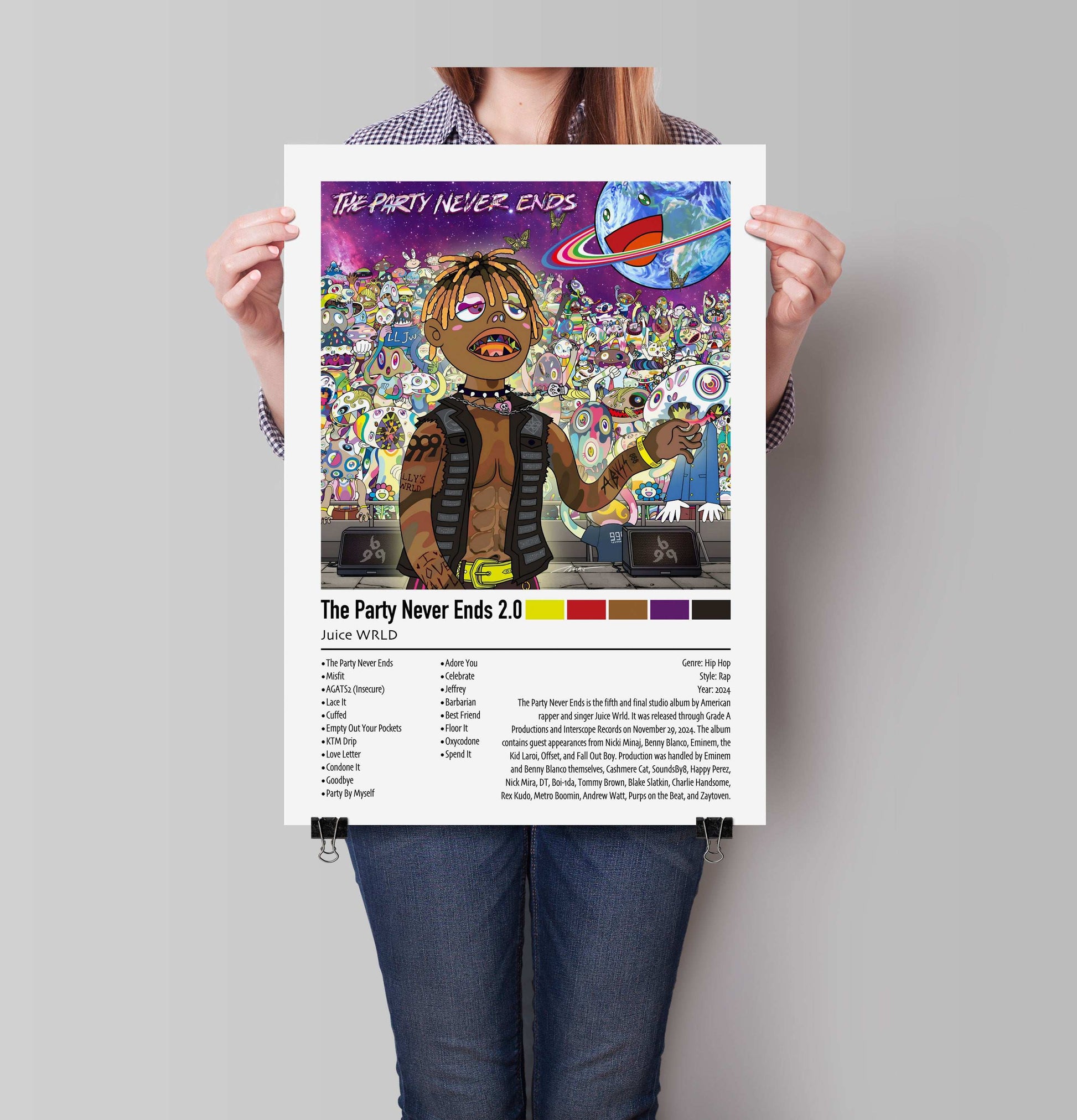 Juice WRLD | The Party Never Ends 2.0 | Custom Album Cover Poster Print