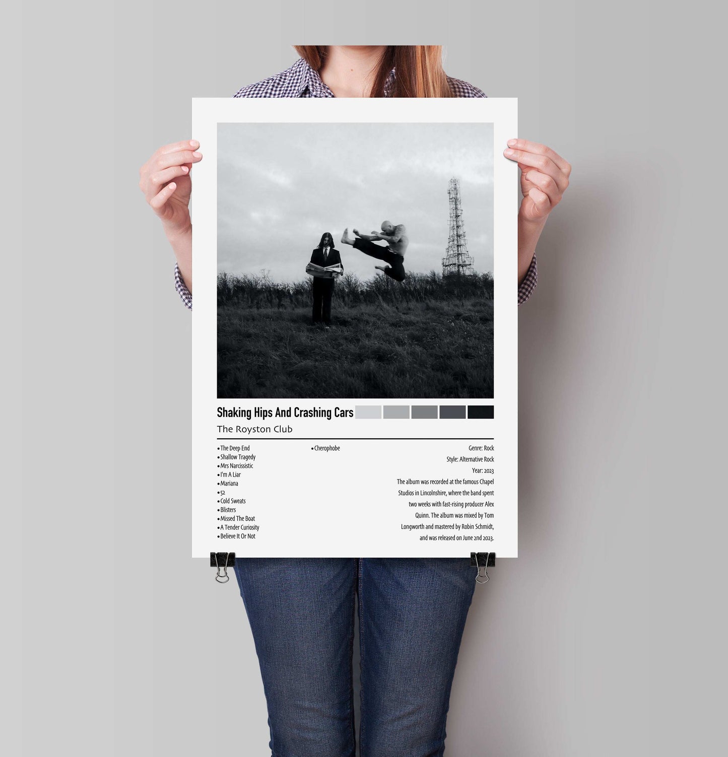 The Royston Club | Shaking Hips And Crashing Cars | Custom Album Cover Poster Print