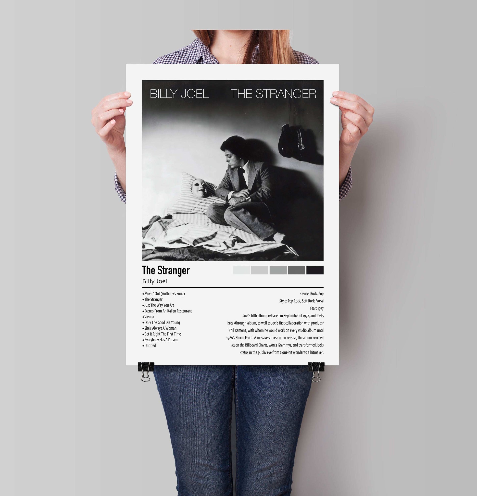 Billy Joel | The Stranger| Custom Album Cover Poster Print