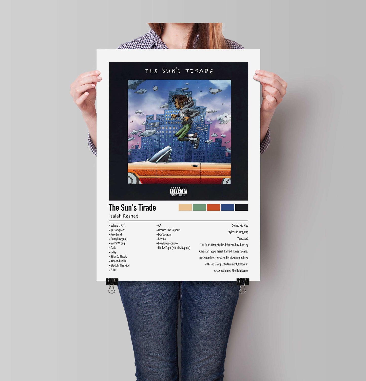 Isaiah Rashad | The Sun's Tirade | Custom Album Cover Poster Print