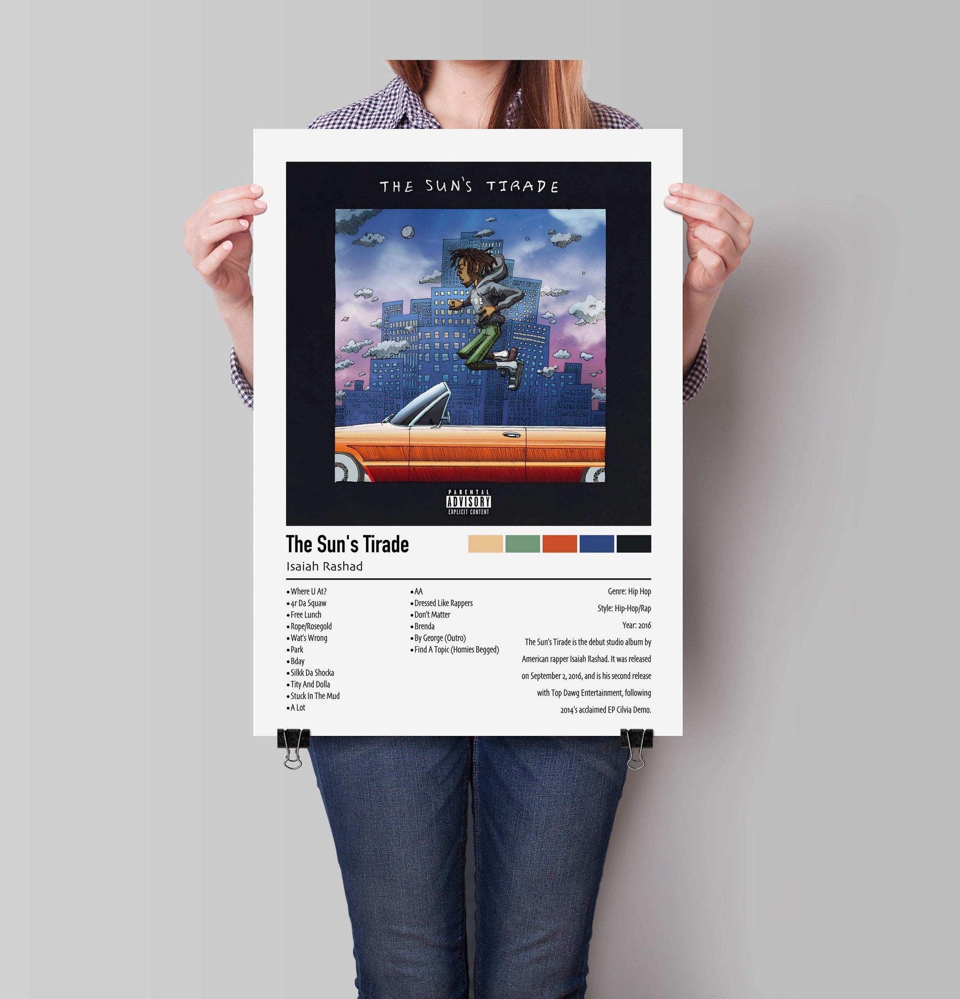 Isaiah Rashad | The Sun's Tirade | Custom Album Cover Poster Print