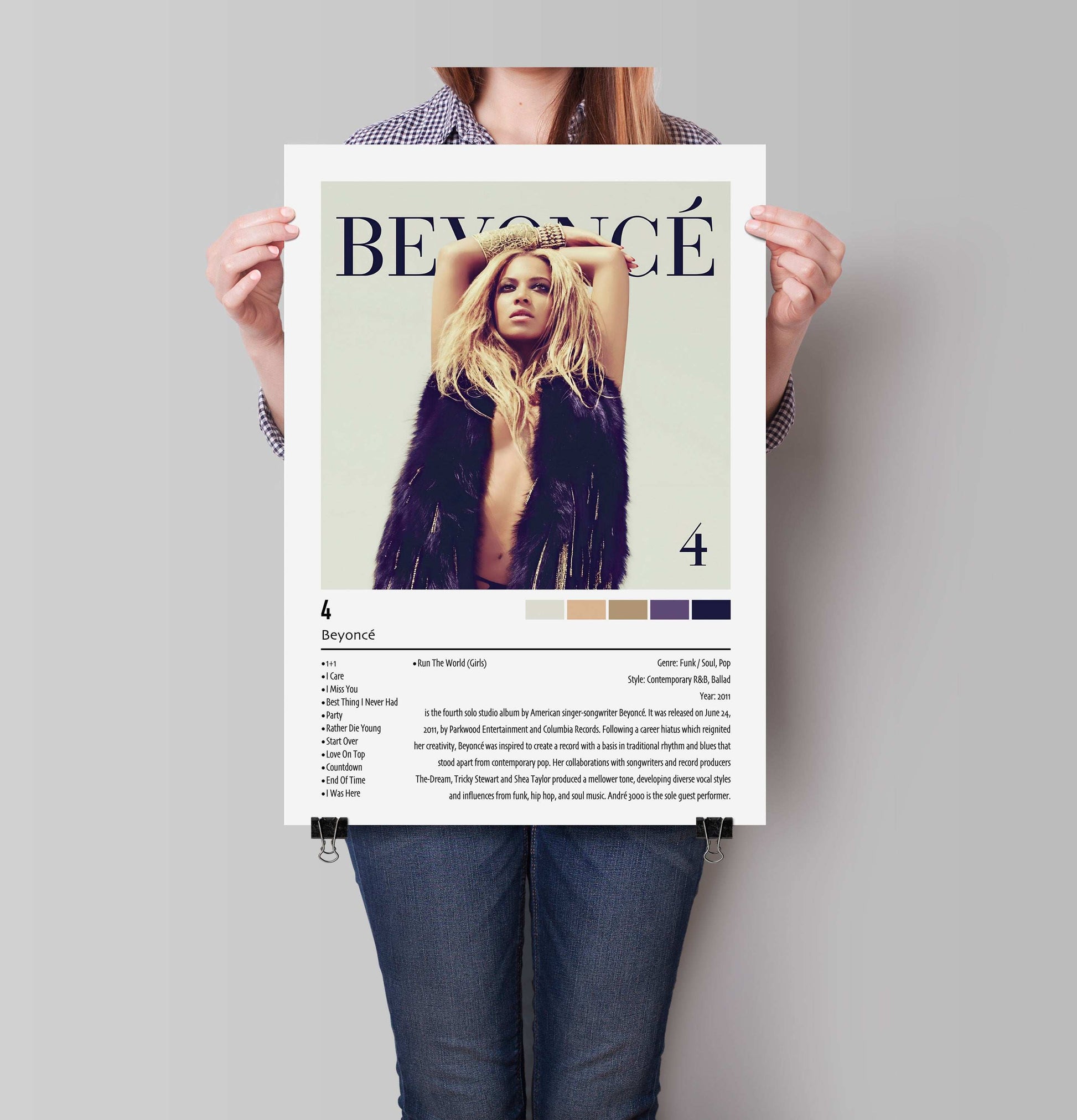 Beyoncé | 4 | Custom Album Cover Poster Print
