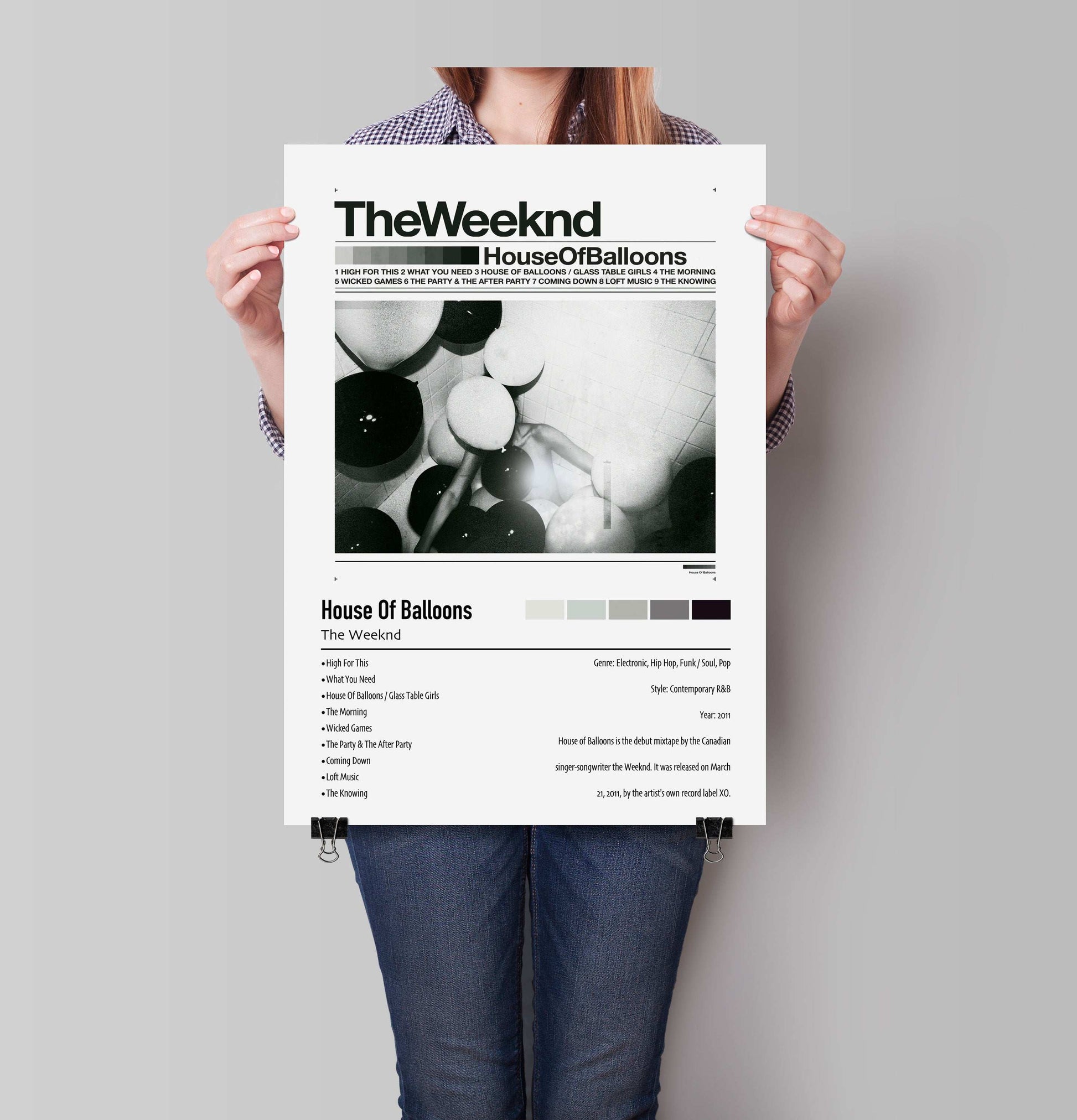 The Weeknd | House Of Balloons | Custom Album Cover Poster Print