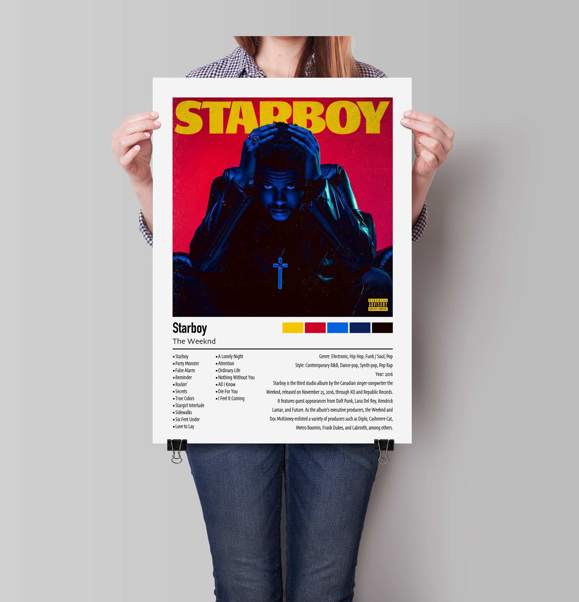 The Weeknd | Starboy | Custom Album Cover Poster Print