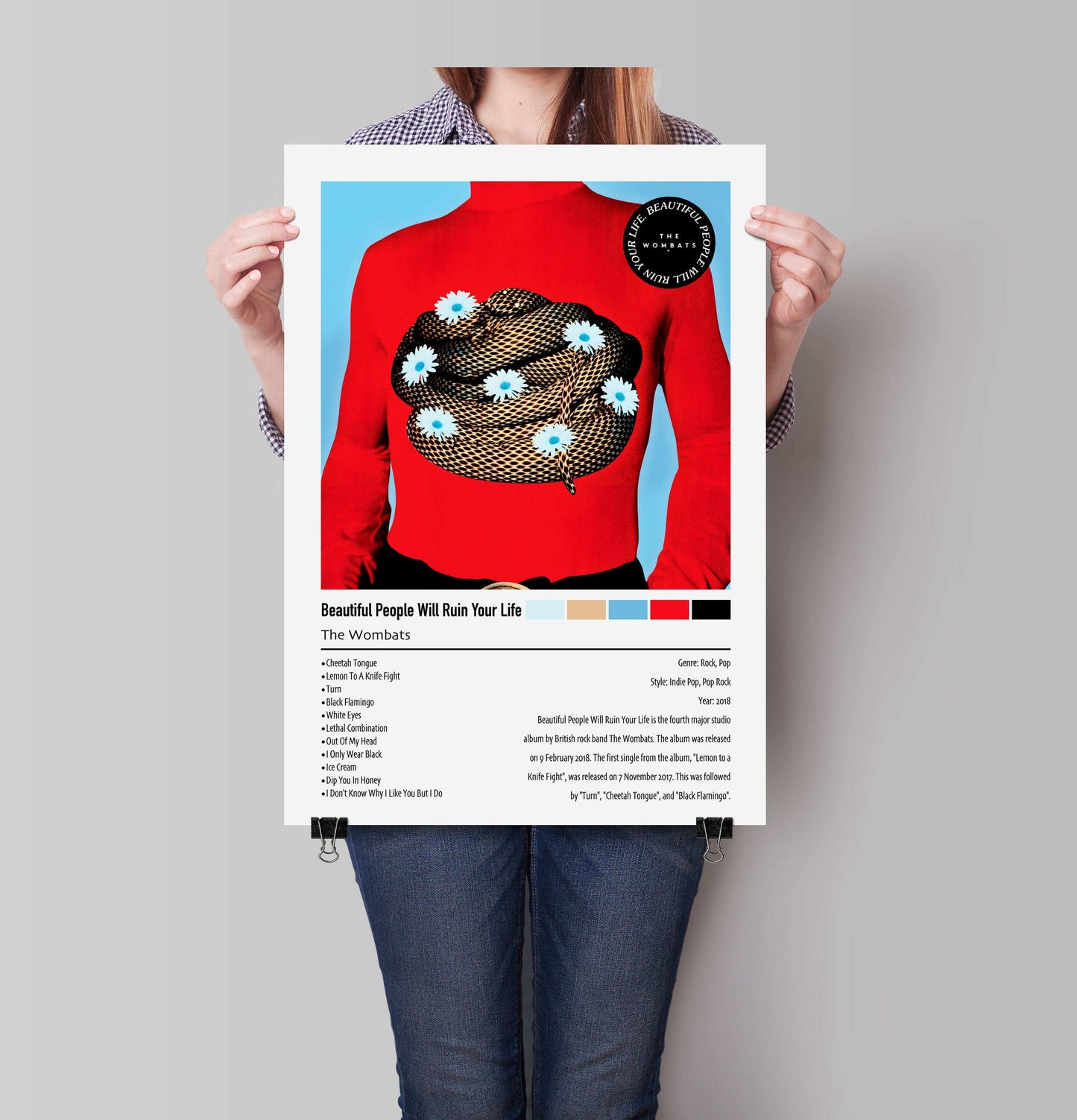 The Wombats | Beautiful People Will Ruin Your Life | Custom Album Cover Poster Print