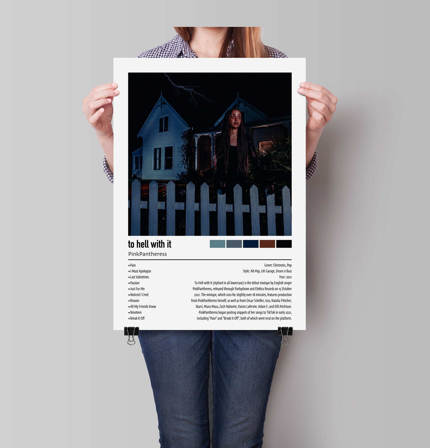 PinkPantheress | to hell with it | Custom Album Cover Poster Print