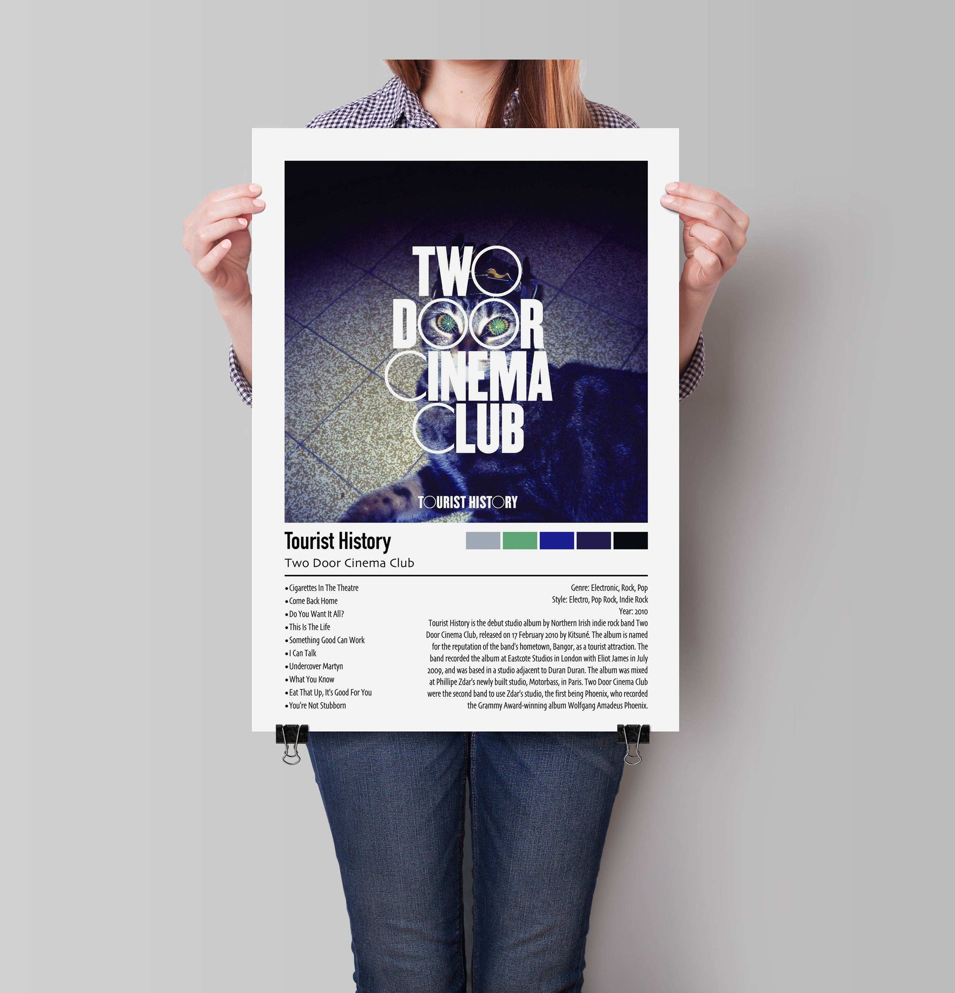 Two Door Cinema Club | Tourist History | Custom Album Cover Poster Print