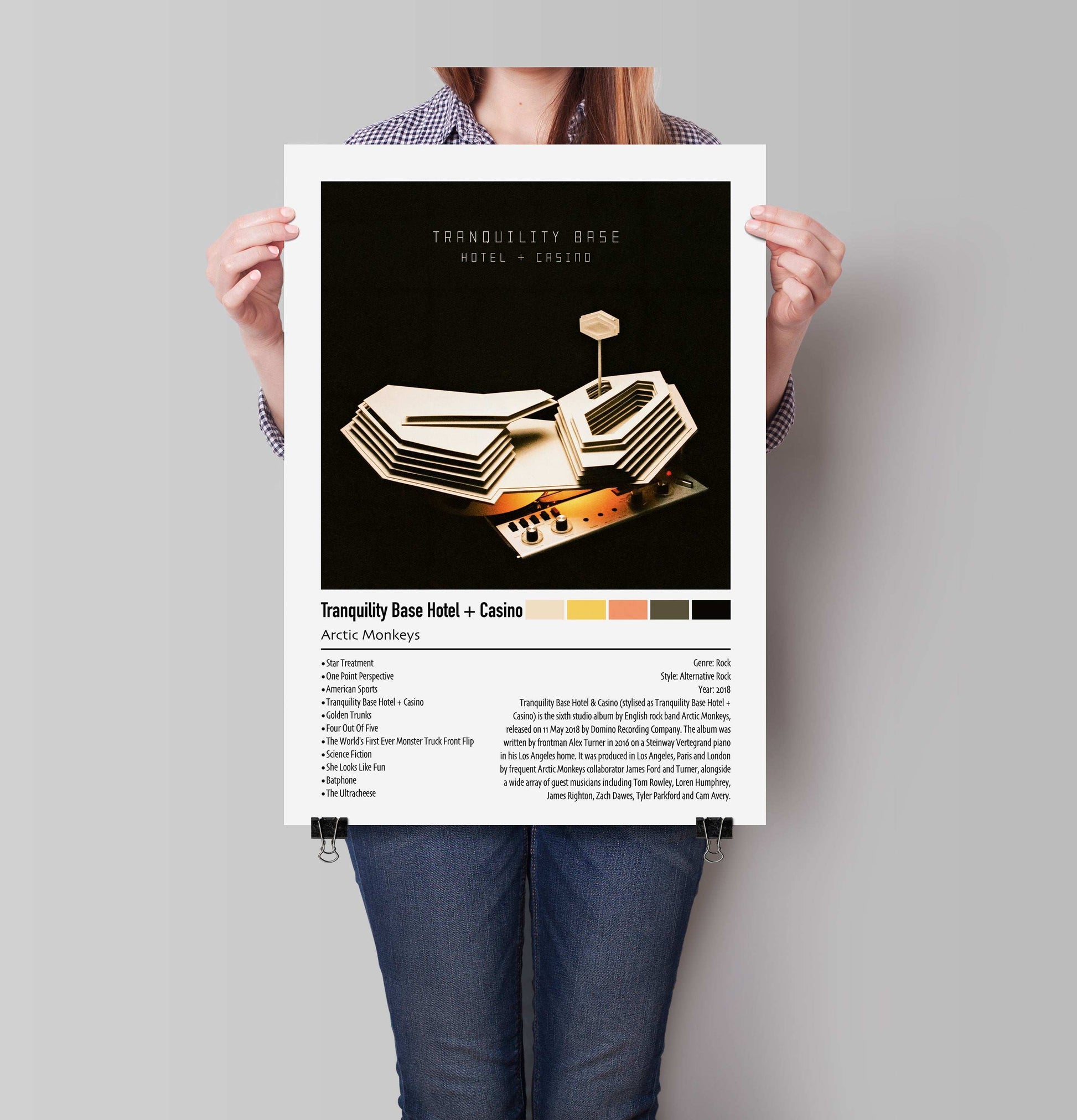 Arctic Monkeys | Tranquility Base Hotel + Casino | Custom Album Cover Poster Print
