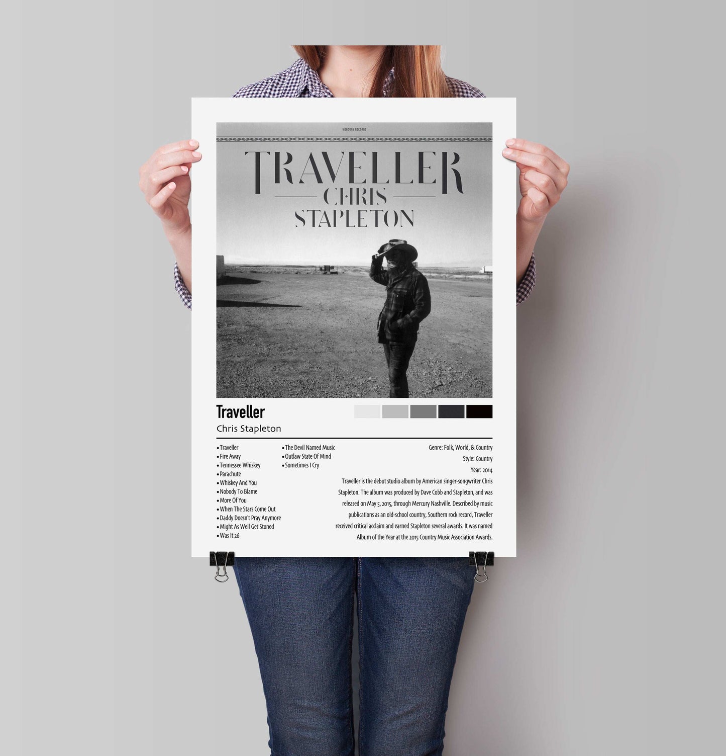 Chris Stapleton | Traveller | Custom Album Cover Poster Print