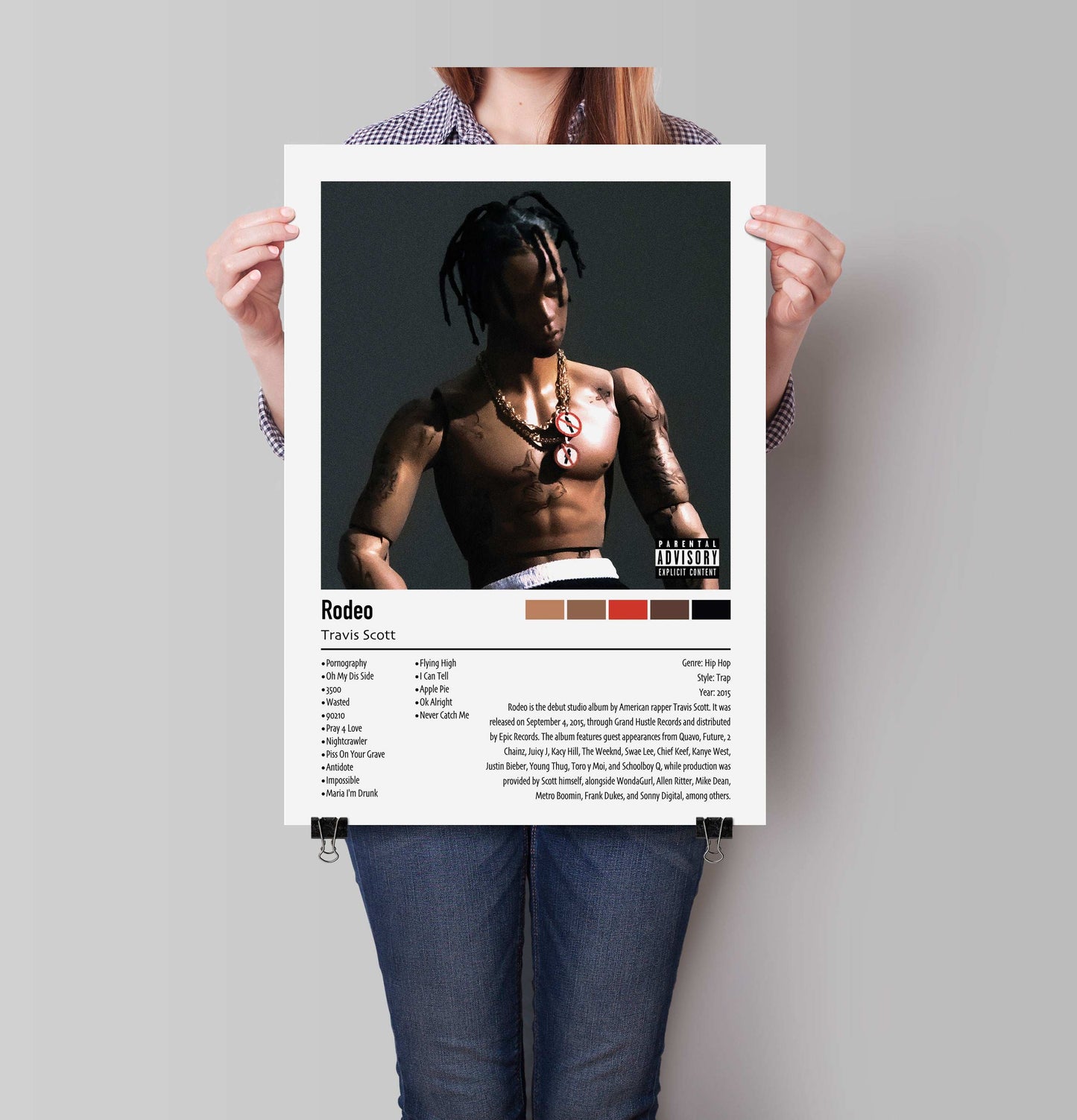 Travis Scott | Rodeo | Custom Album Cover Poster Print