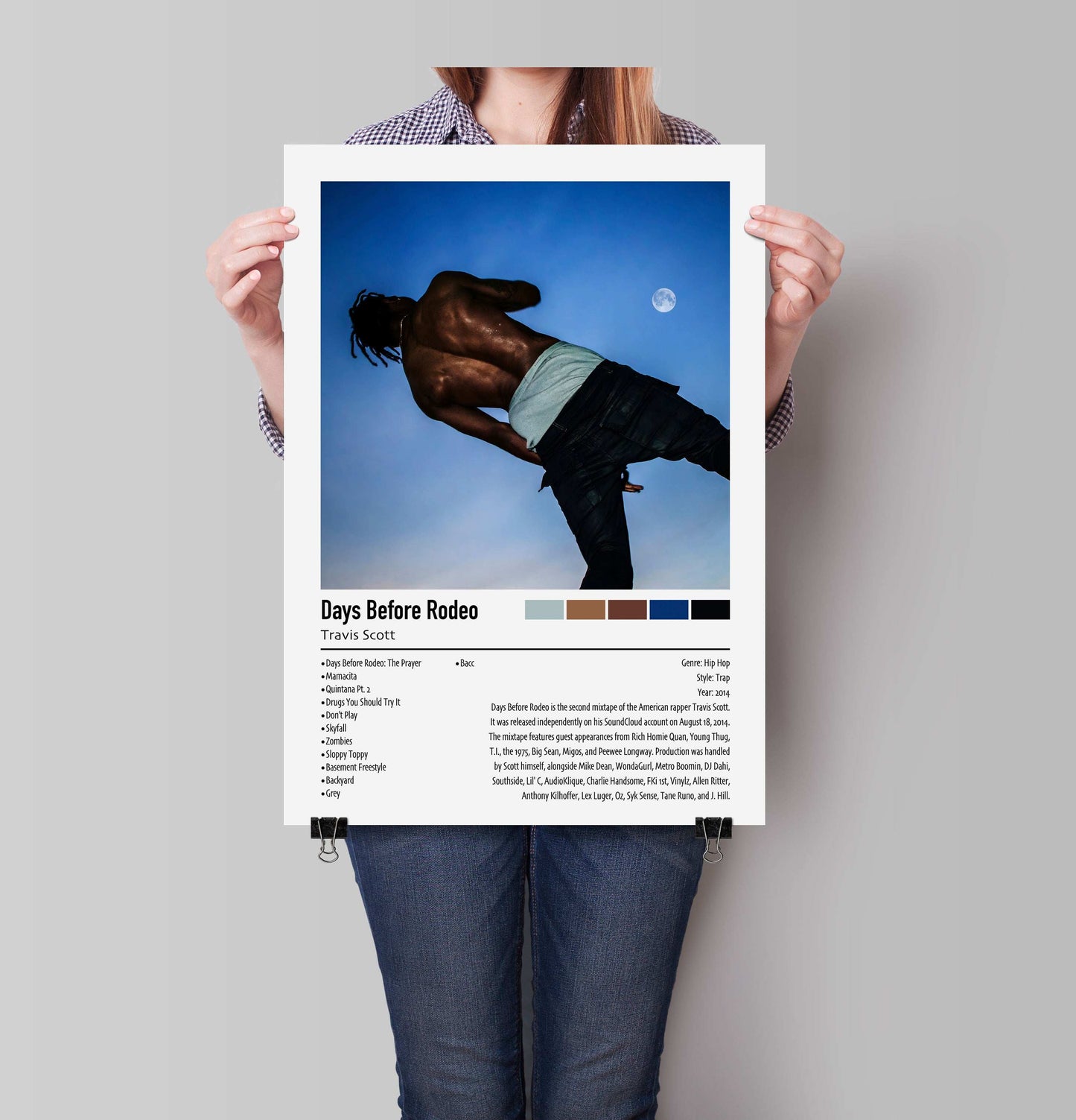 Travis Scott | Days Before Rodeo | Custom Album Cover Poster Print