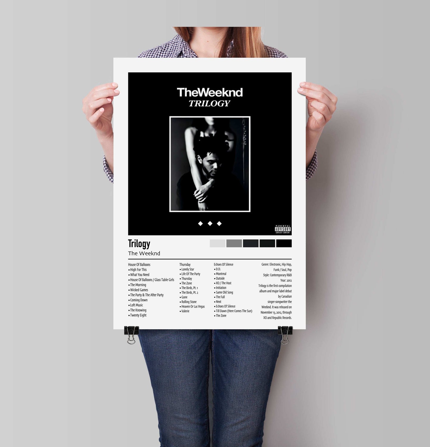 The Weeknd | Trilogy | Custom Album Cover Poster Print