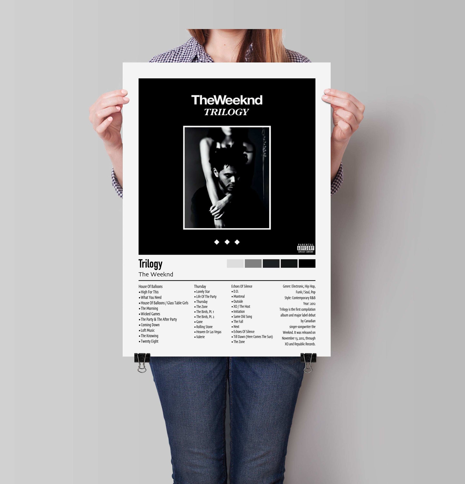 The Weeknd | Trilogy | Custom Album Cover Poster Print