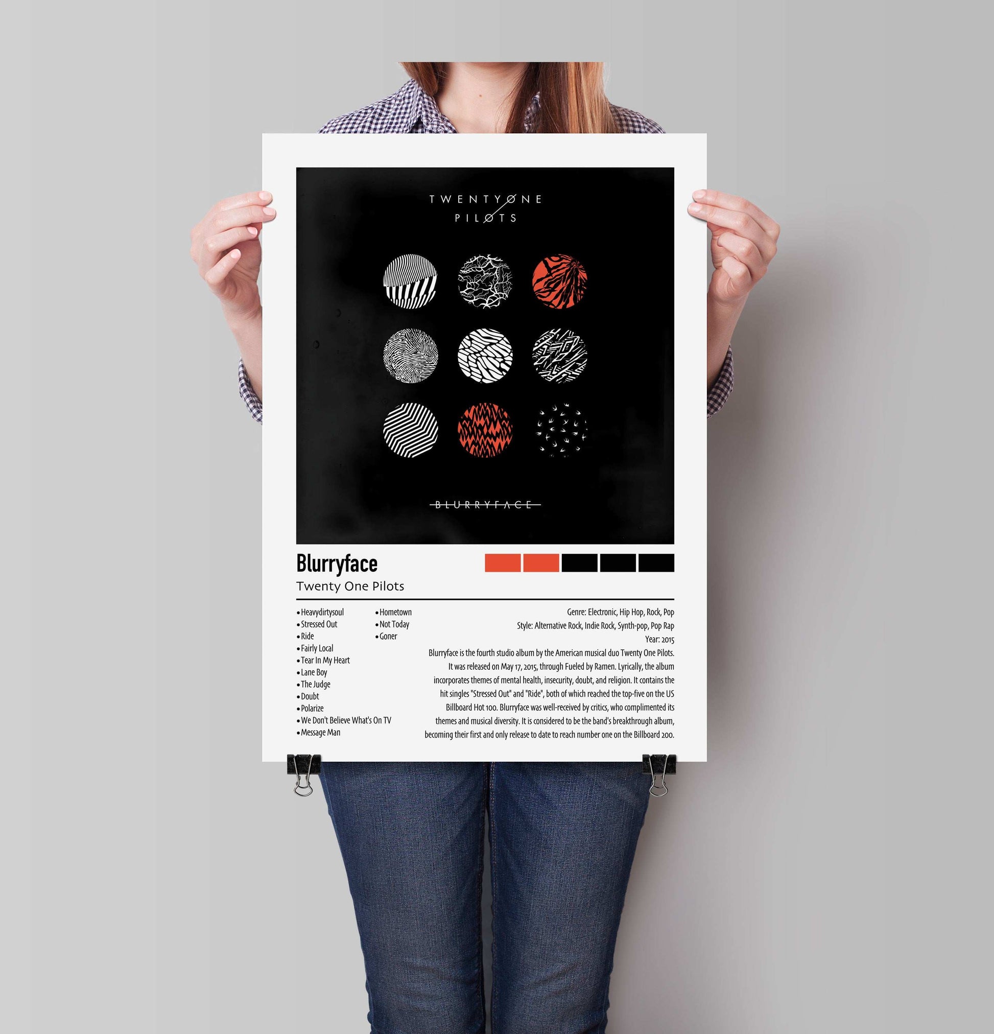 Twenty One Pilots | Blurryface | Custom Album Cover Poster Print