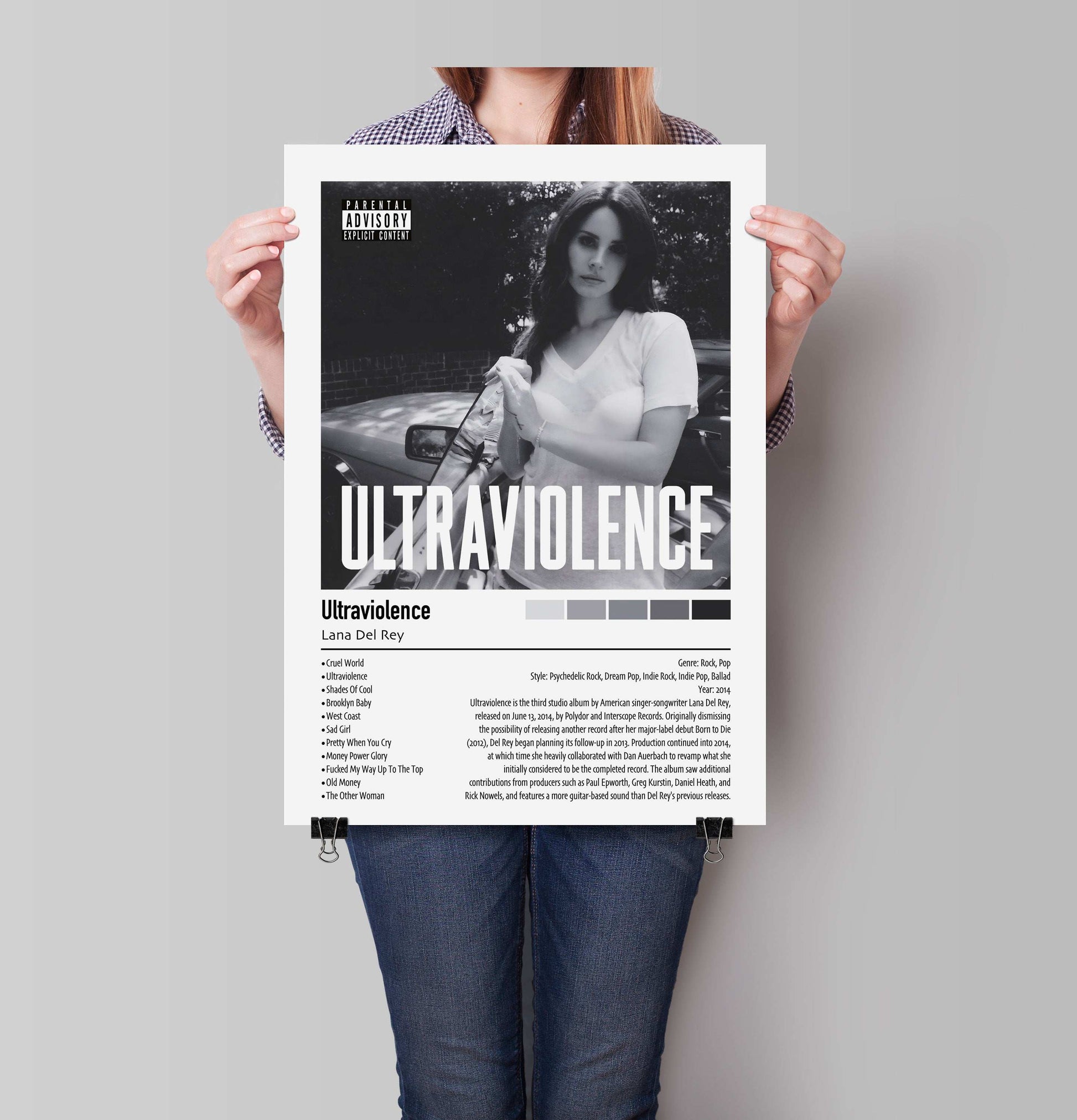 Lana Del Rey | Ultraviolence | Custom Album Cover Poster Print