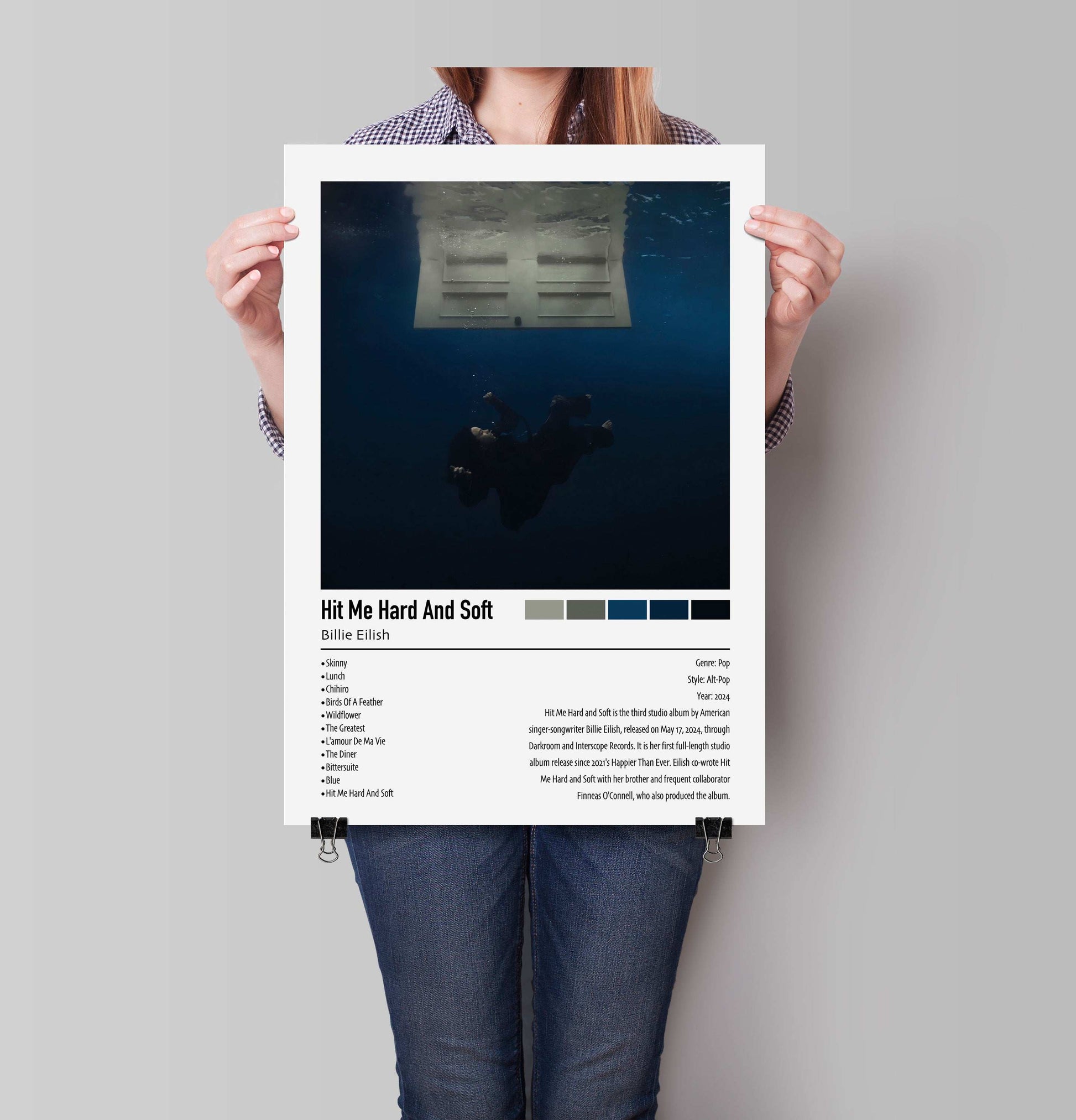 Billie Eilish | Hit Me Hard And Soft | Custom Album Cover Poster Print
