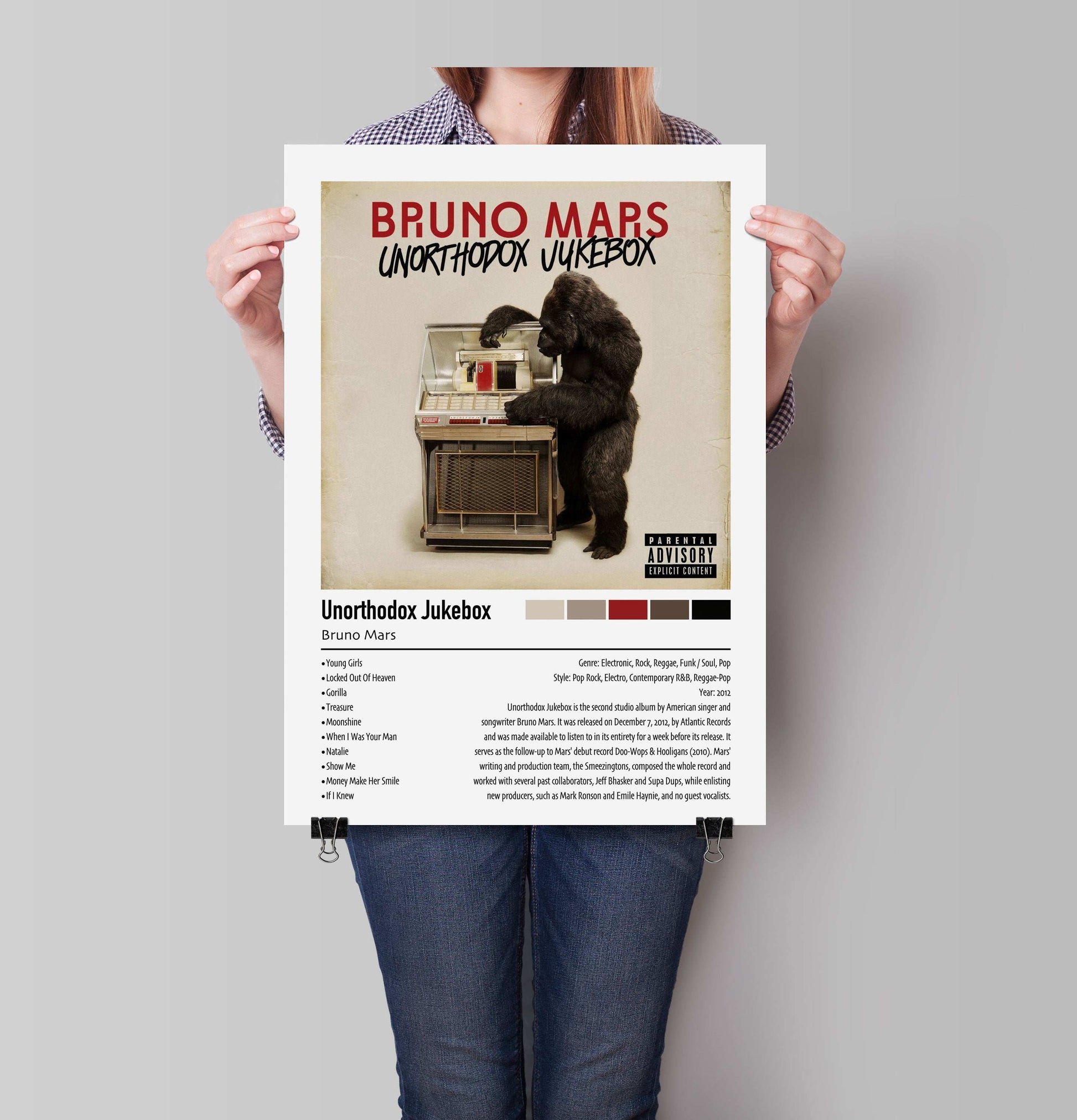 Bruno Mars | Unorthodox Jukebox | Custom Album Cover Poster Print