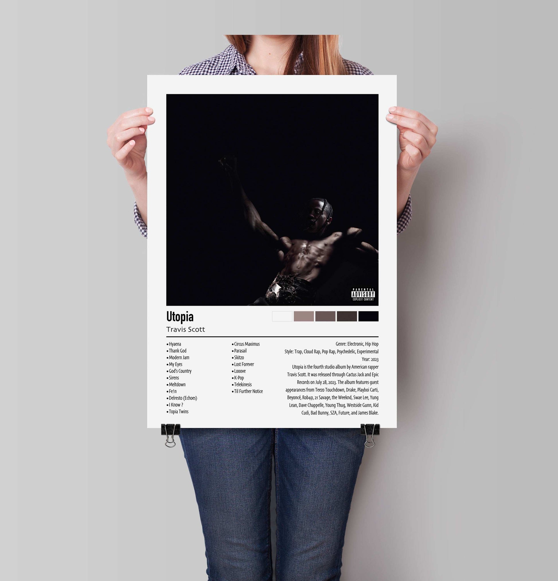 Travis Scott | Utopia | Custom Album Cover Poster Print