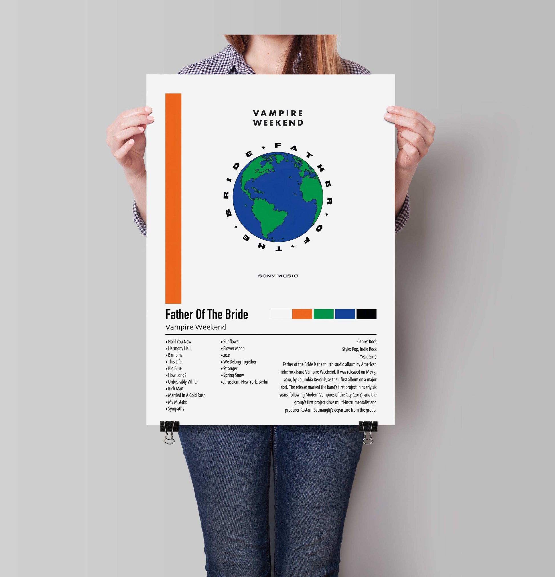 Vampire Weekend | Father Of The Bride | Custom Album Cover Poster Print