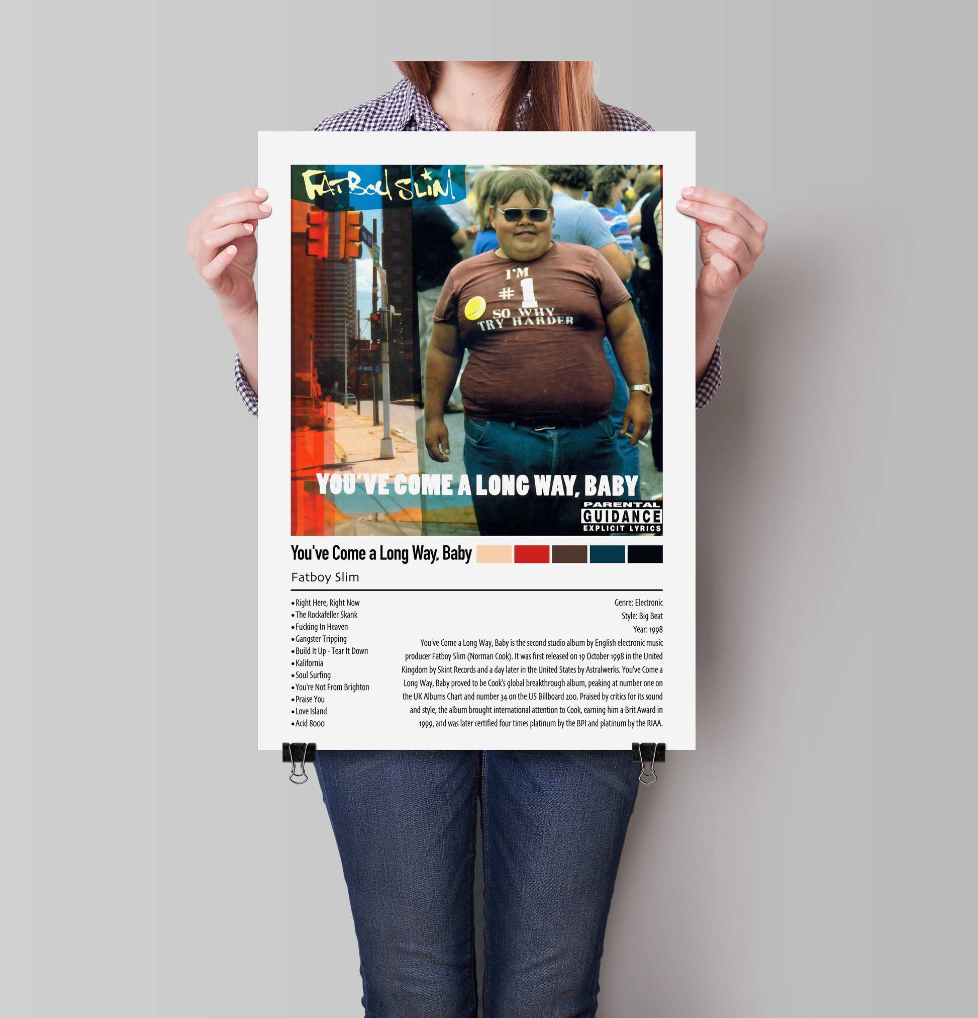 Fatboy Slim | You've Come a Long Way Baby | Custom Album Cover Poster Print