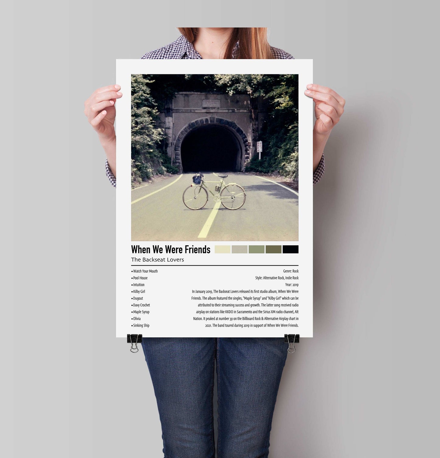 The Backseat Lovers | When We Were Friends | Custom Album Cover Poster Print