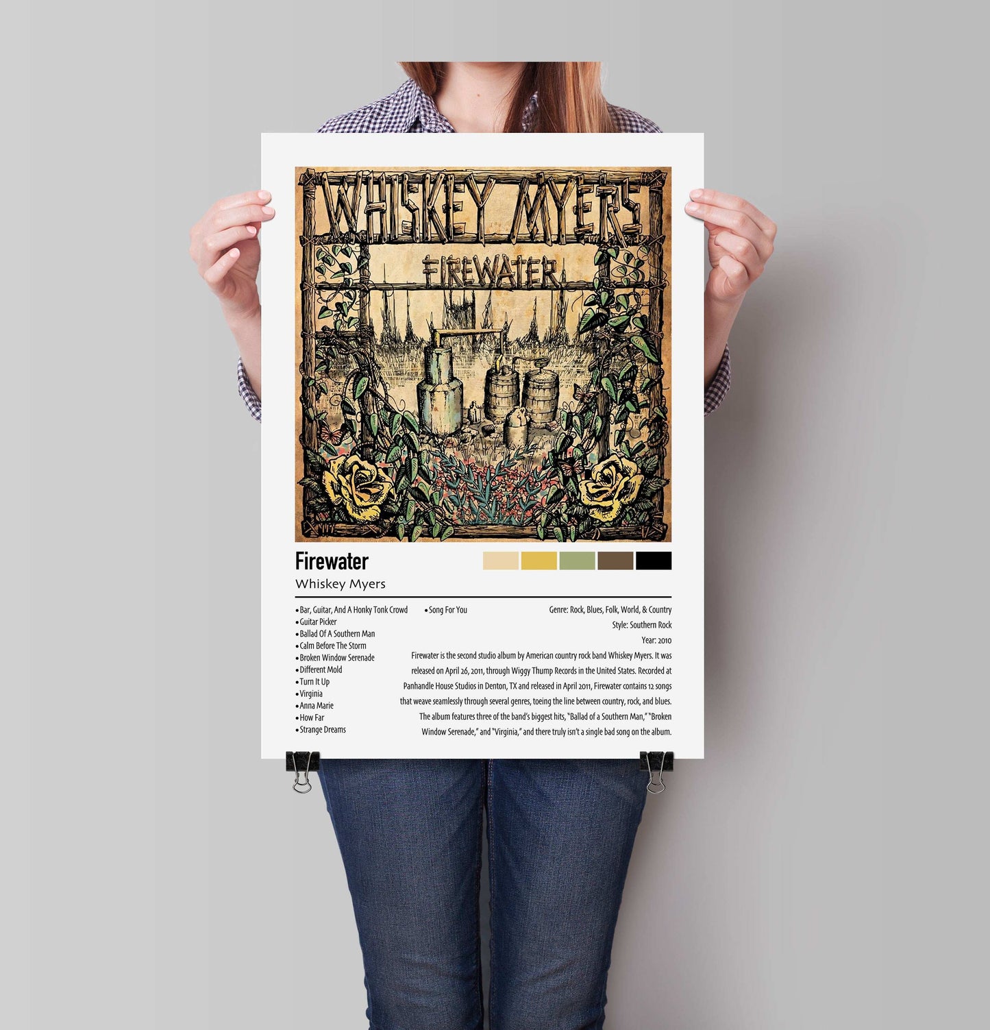 Whiskey Myers | Firewater | Custom Album Cover Poster Print