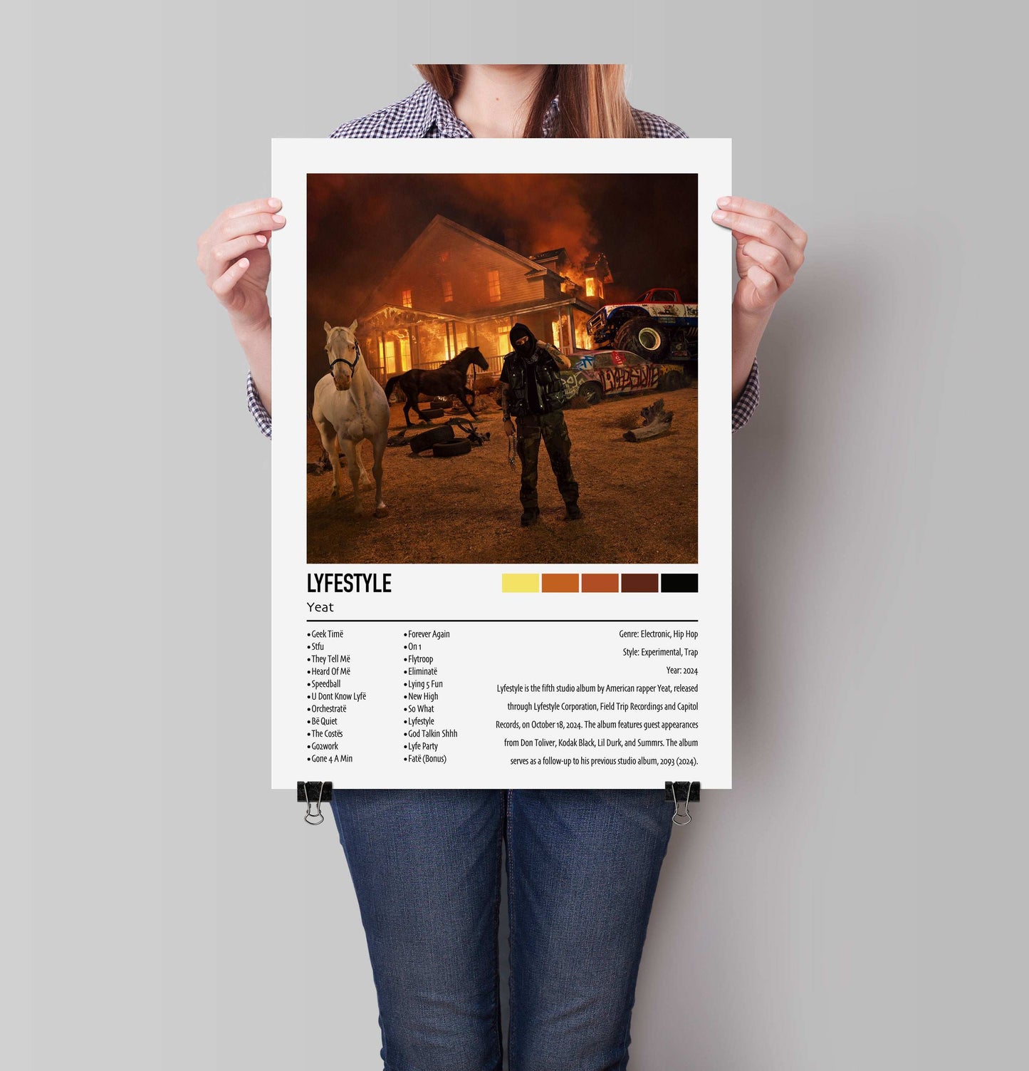 Yeat | LYFESTYLE | Custom Album Cover Poster Print