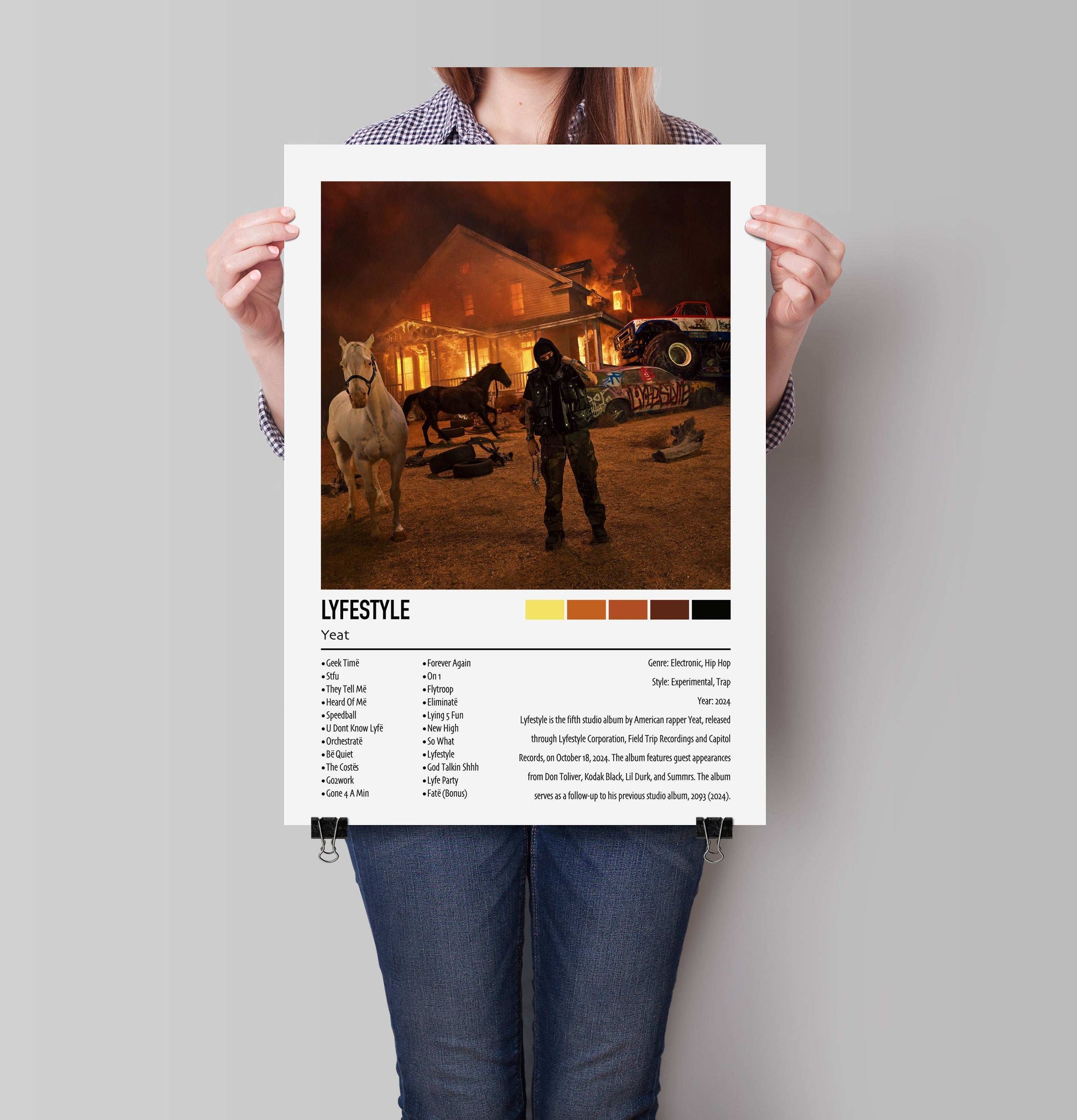 Yeat | LYFESTYLE | Custom Album Cover Poster Print