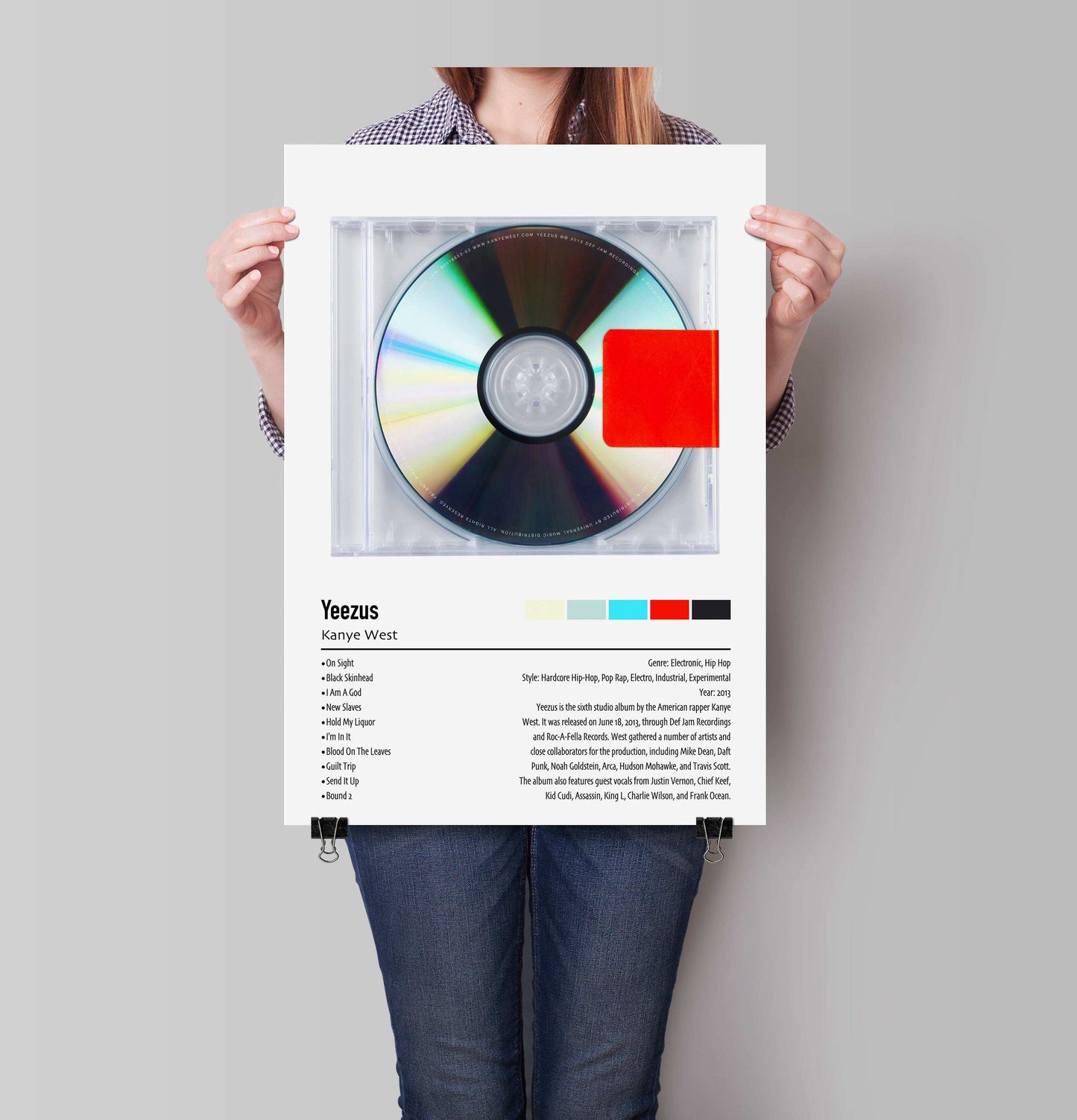 Kanye West | Yeezus | Custom Album Cover Poster Print