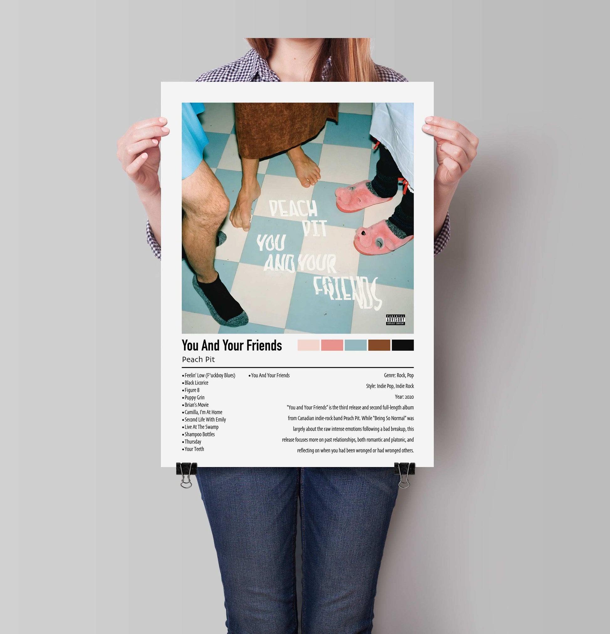 Peach Pit | You And Your Friends | Custom Album Cover Poster Print