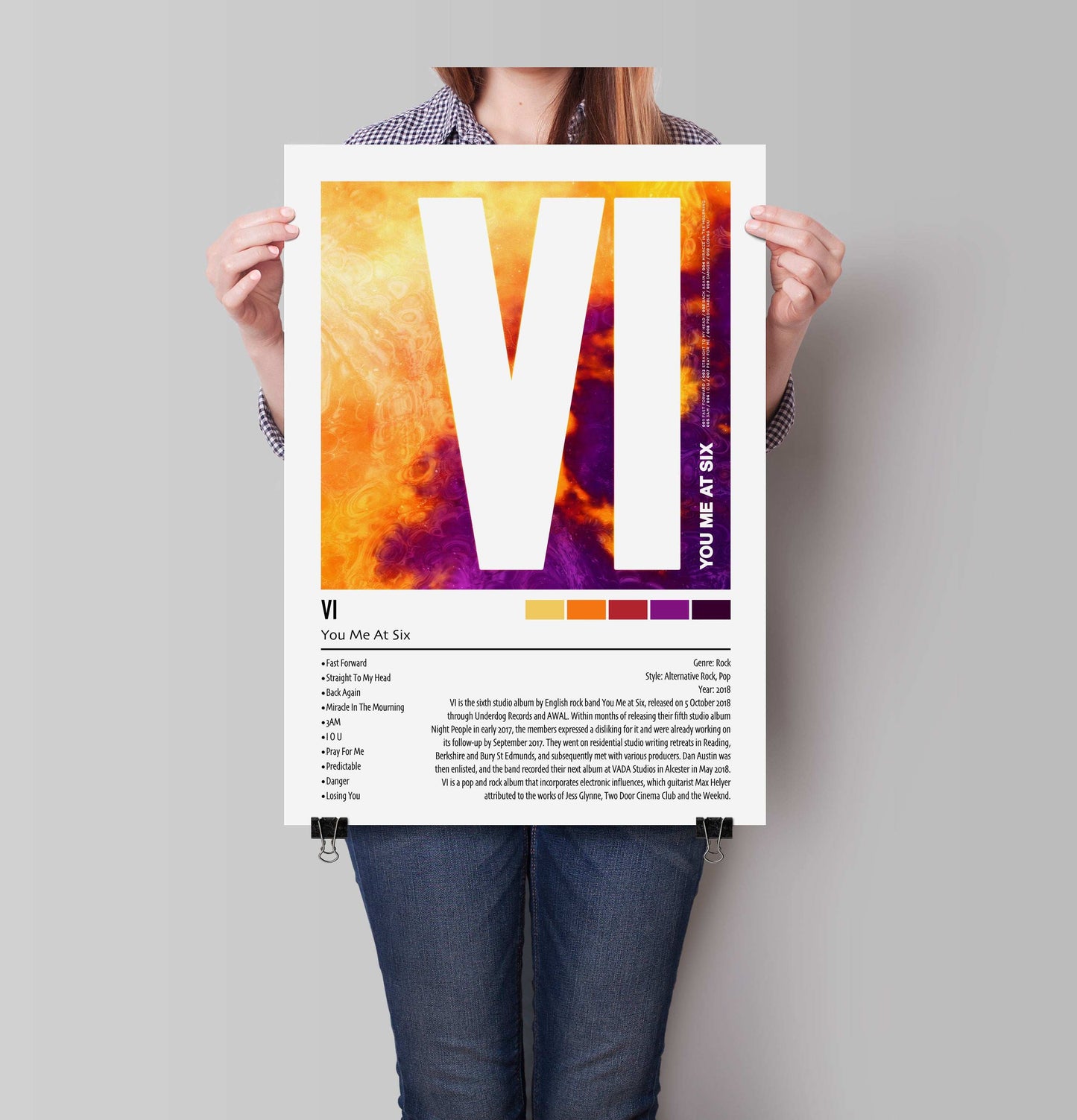 You Me At Six | VI | Custom Album Cover Poster Print