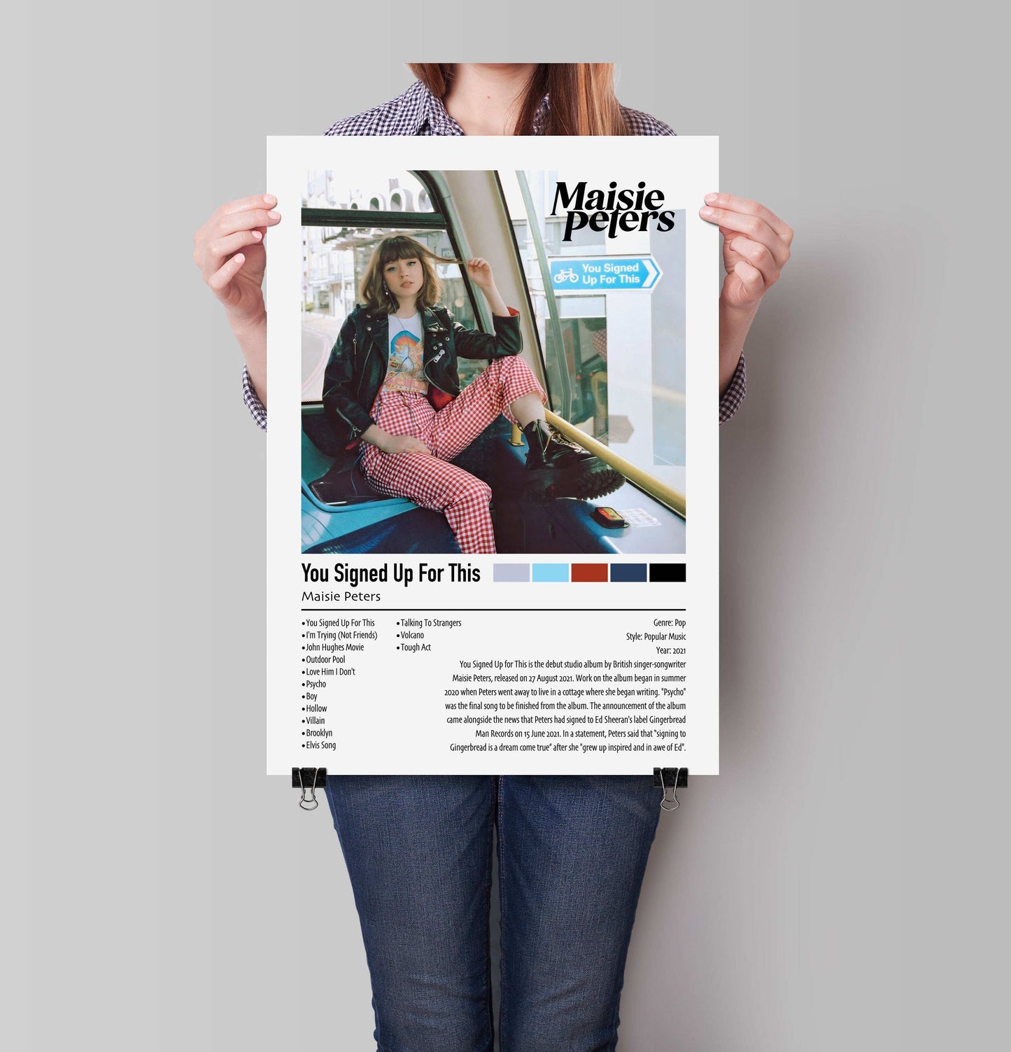 Maisie Peters | You Signed Up For This| Custom Album Cover Poster Print