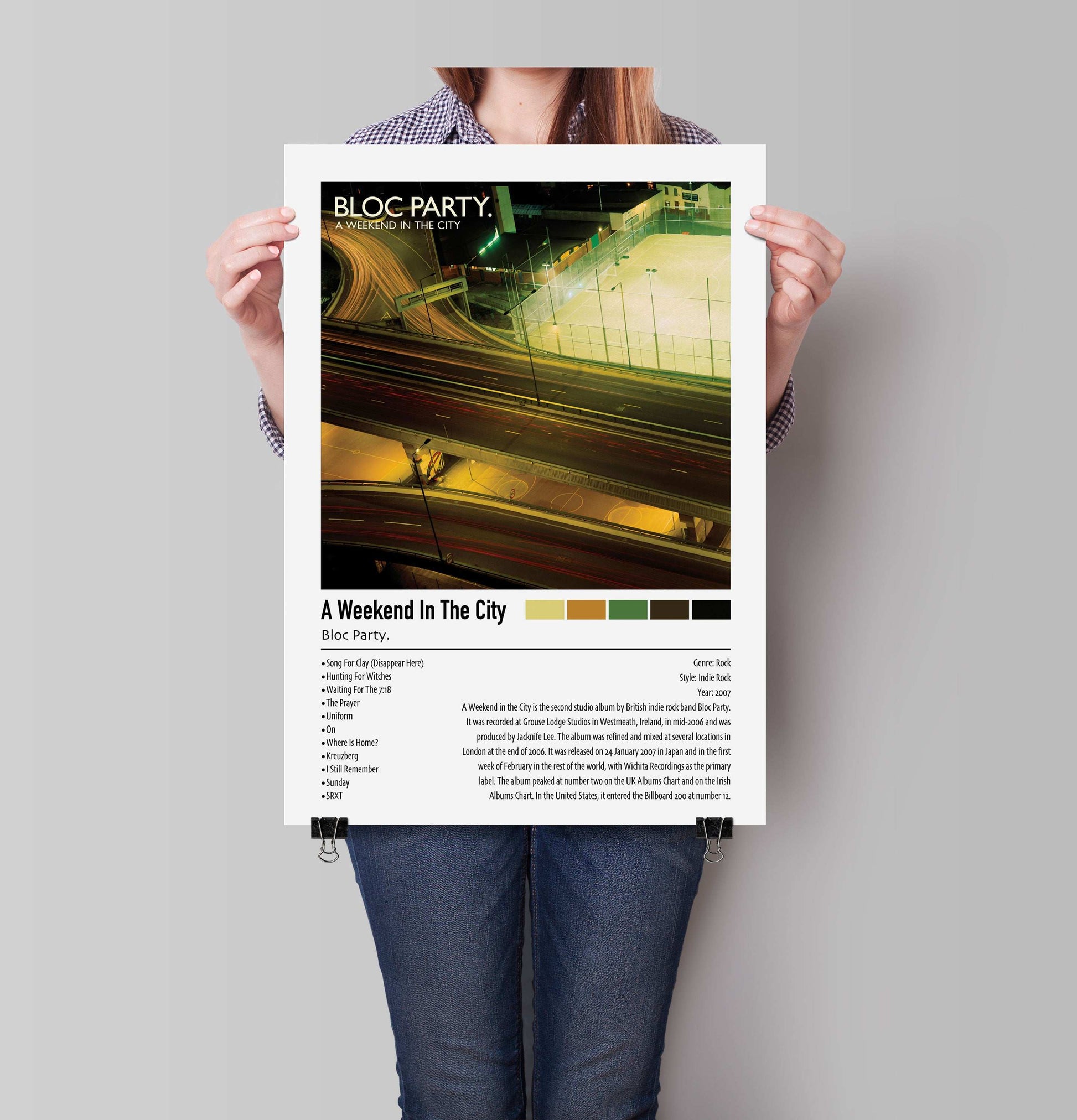 Bloc Party. | A Weekend In The City | Custom Album Cover Poster Print