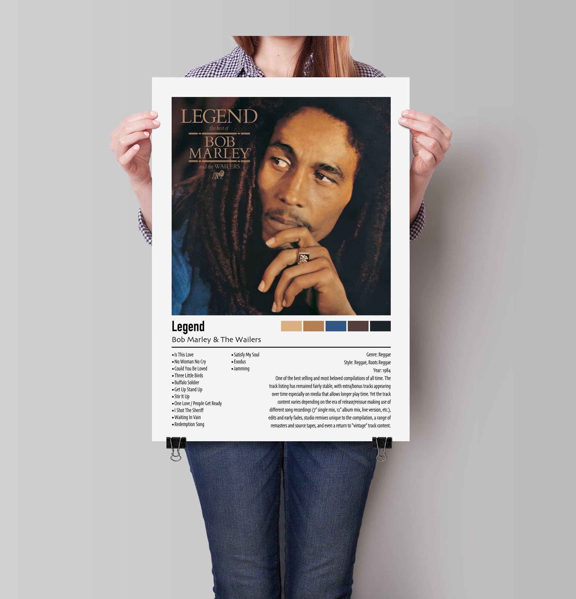 Bob Marley & The Wailers | Legend | Custom Album Cover Poster Print