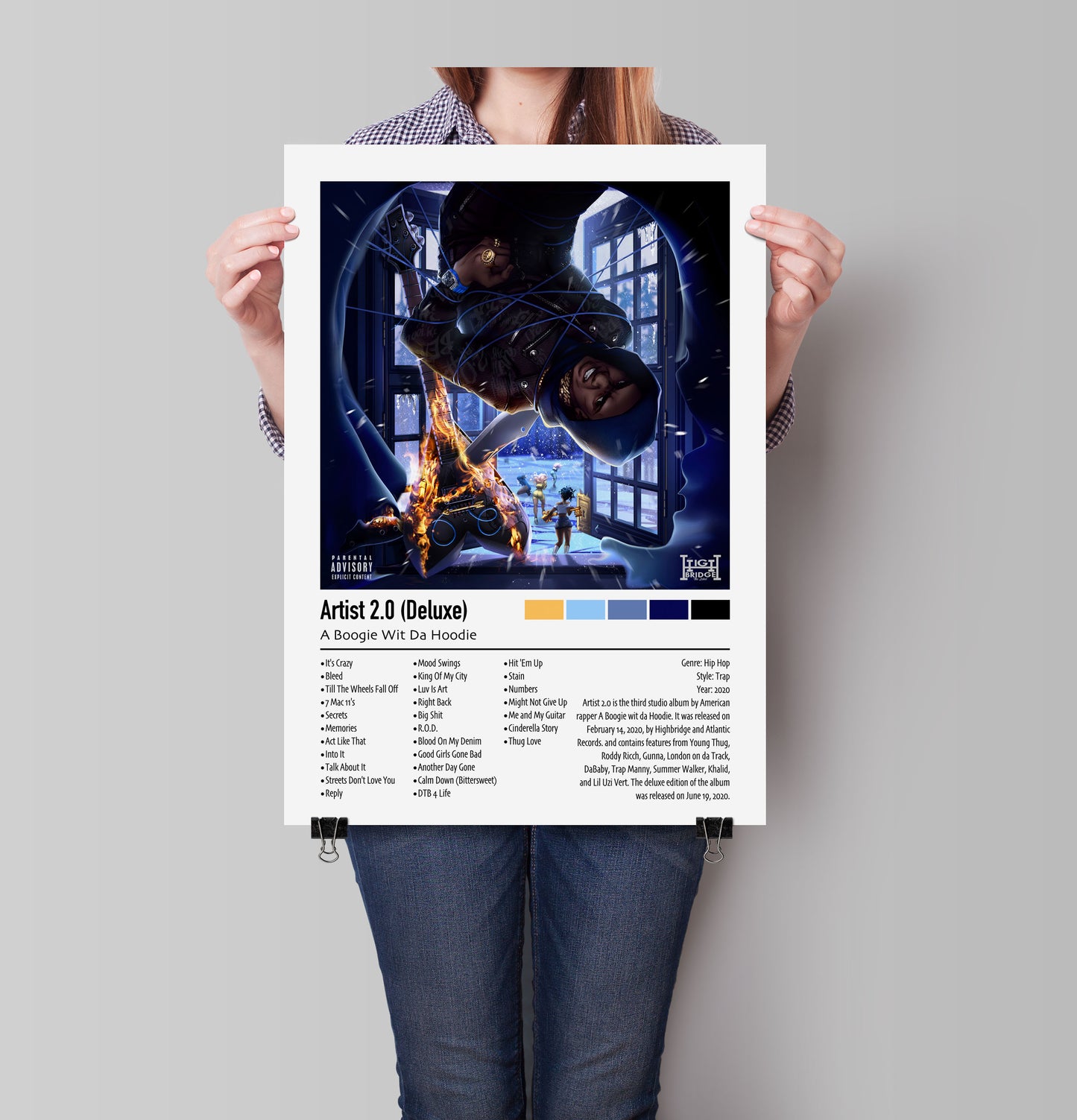 A Boogie Wit Da Hoodie | Artist 2.0 (Deluxe) | Custom Album Cover Poster Print