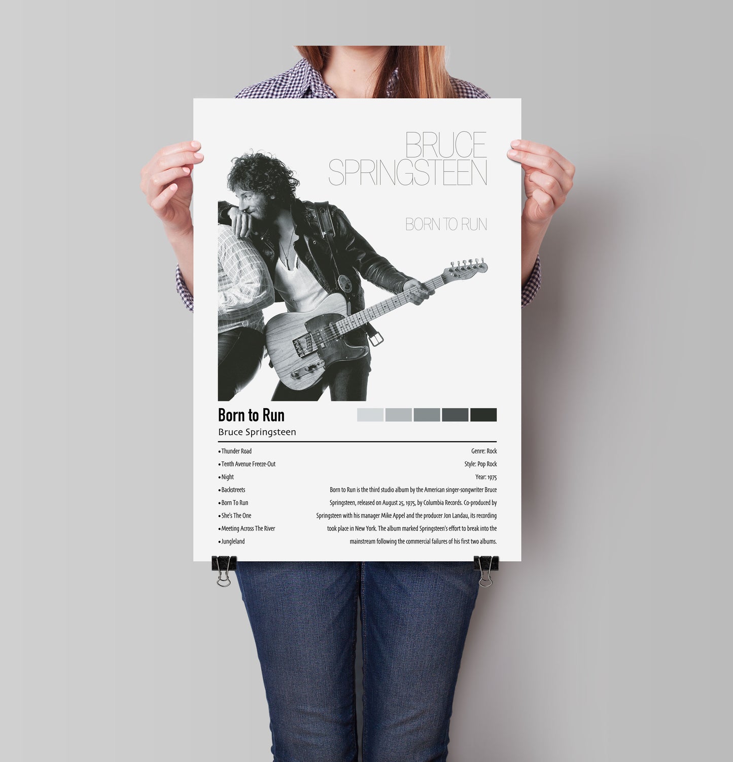 Bruce Springsteen | Born To Run | Custom Album Cover Poster Print