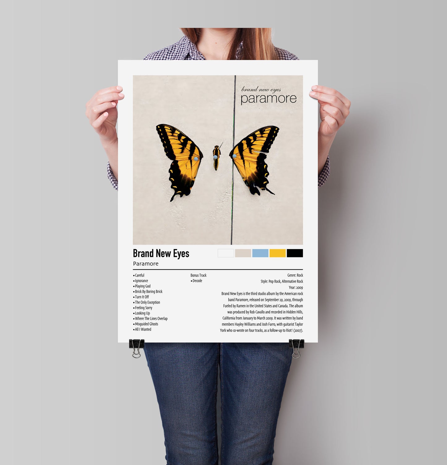 Paramore | Brand New Eyes | Custom Album Cover Poster Print