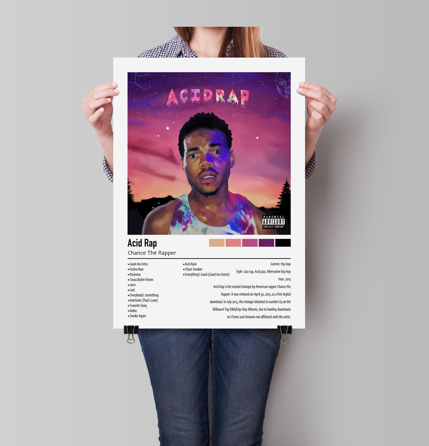 Chance The Rapper | Acid Rap | Custom Album Cover Poster Print