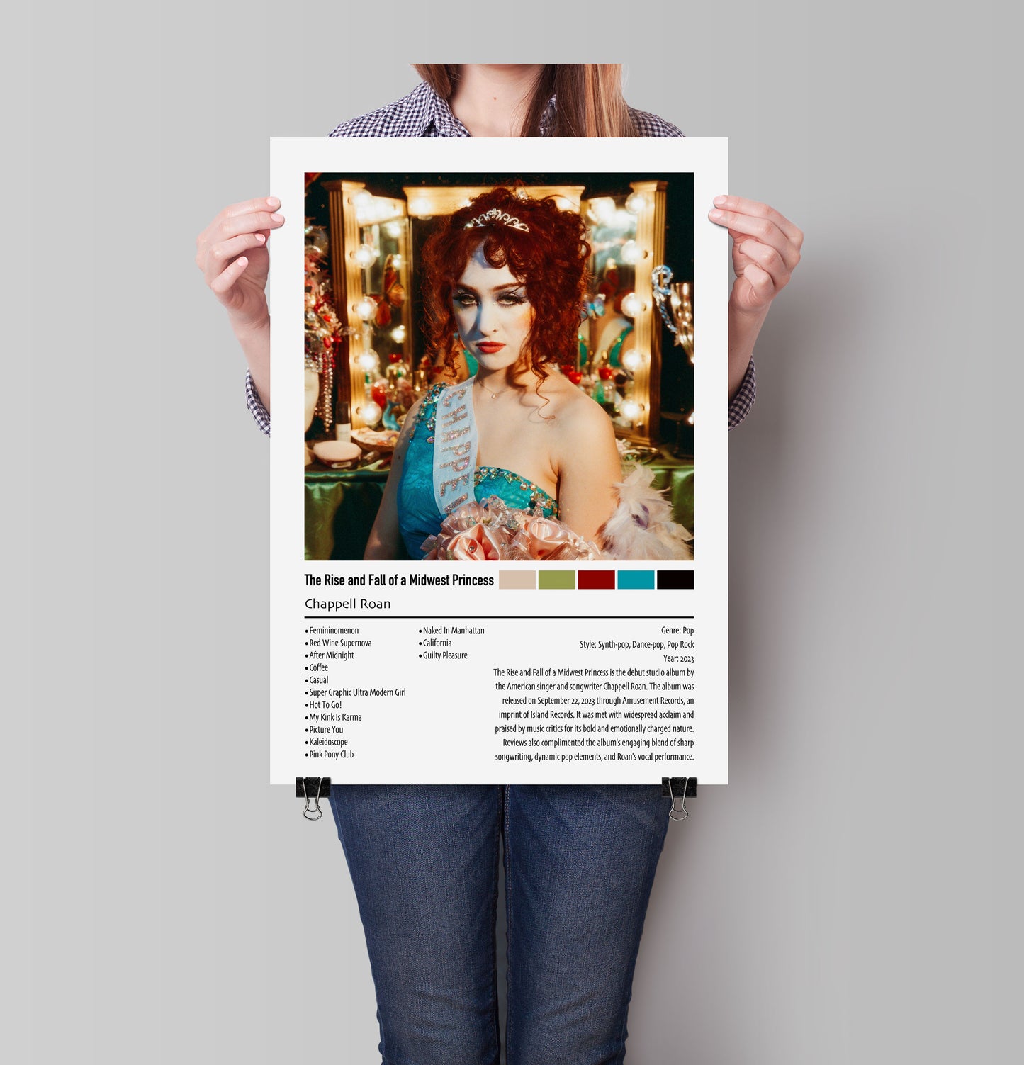 Chappell Roan | The Rise and Fall of a Midwest Princess | Custom Album Cover Poster Print
